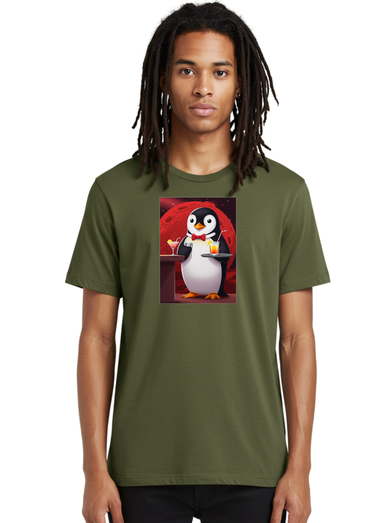 Penguin-Waiter Men'S Graphic Tee, 100% Cotton, Comfortable Casual Summer Wear, Machine Washable, Vintage Camera, Old Camera, Antique Camera, Black Camera, Classic Photography, Photography Equipment, Nostalgic Device, Film Camera, Camera Art Baf991