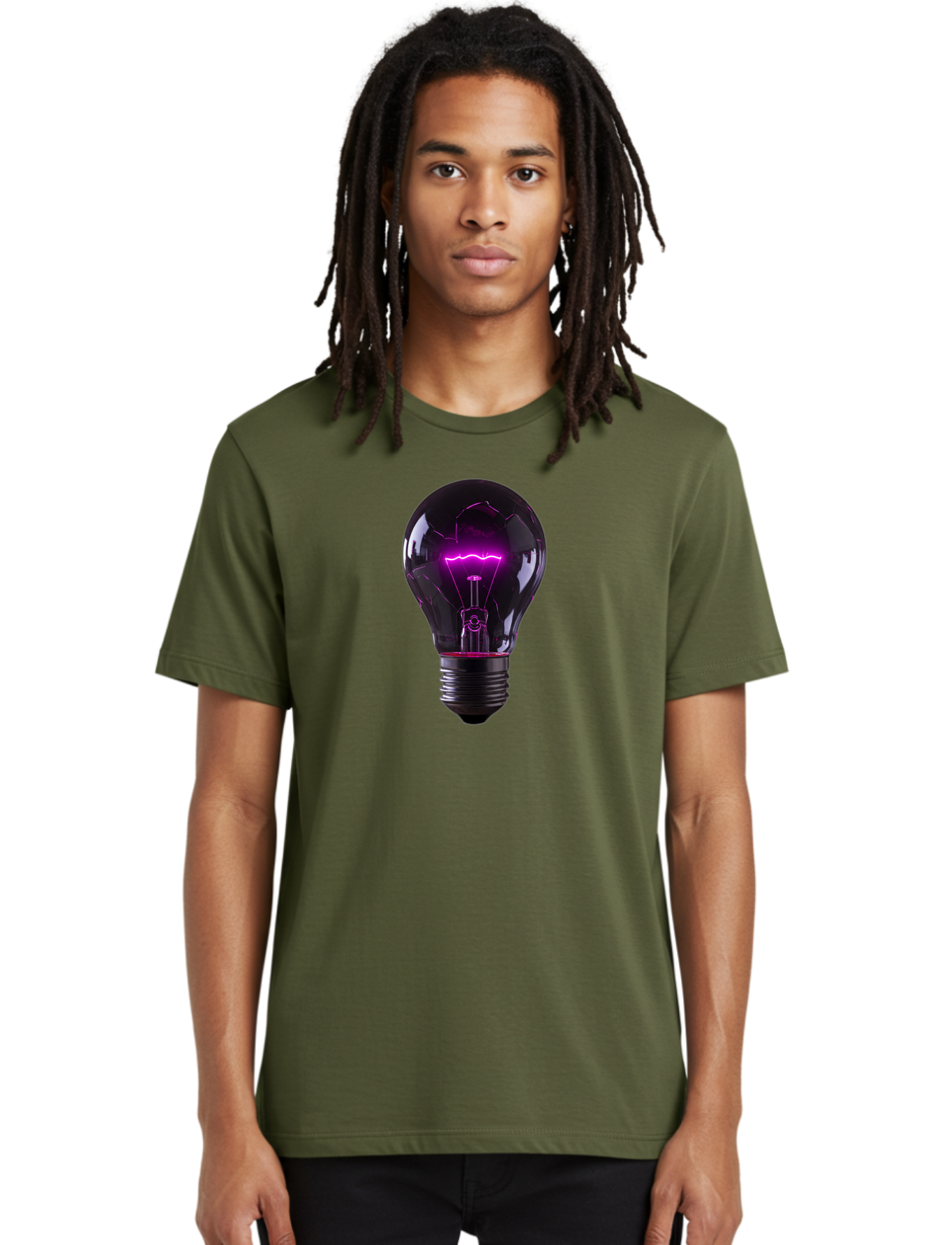 Purple-Light-Bulb Men'S Graphic Tee, 100% Cotton, Comfortable Casual Summer Wear, Machine Washable, Vintage Camera, Old Camera, Antique Camera, Black Camera, Classic Photography, Photography Equipment, Nostalgic Device, Film Camera, Camera Art Bag000