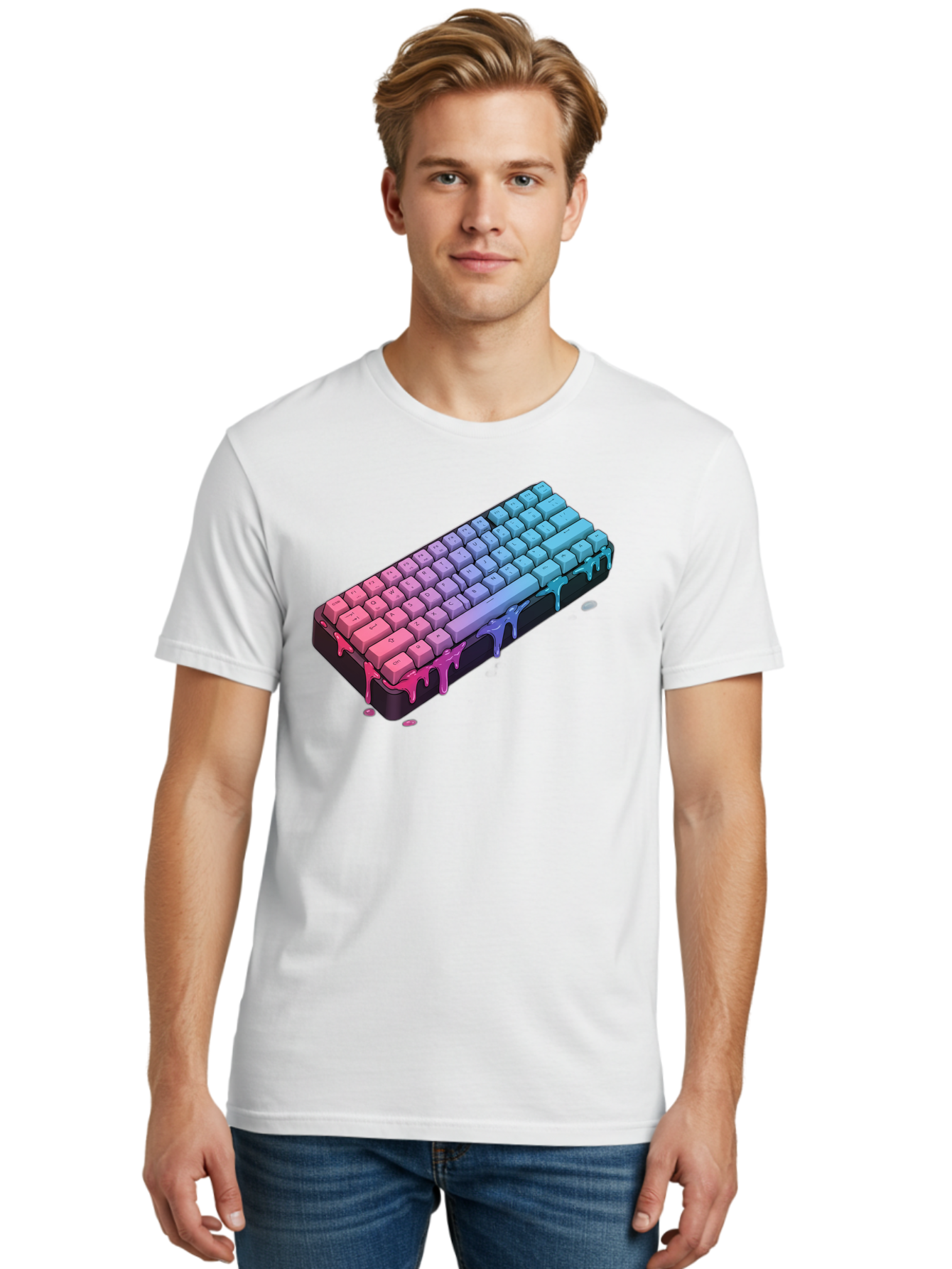 Rainbow-Keyboard Men'S Graphic Tee, 100% Cotton, Comfortable Casual Summer Wear, Machine Washable, Vintage Camera, Old Camera, Antique Camera, Black Camera, Classic Photography, Photography Equipment, Nostalgic Device, Film Camera, Camera Art Bag001