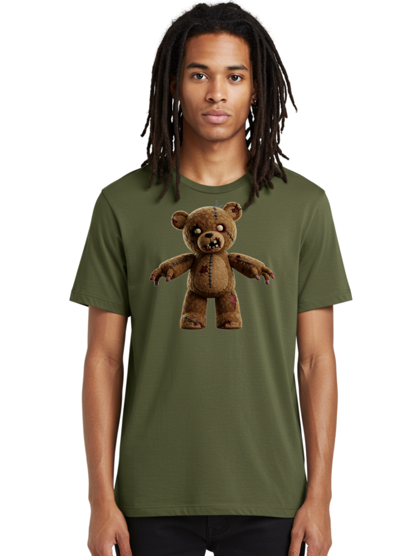 Scary-Teddy-Bear Men'S Graphic Tee, 100% Cotton, Comfortable Casual Summer Wear, Machine Washable, Vintage Camera, Old Camera, Antique Camera, Black Camera, Classic Photography, Photography Equipment, Nostalgic Device, Film Camera, Camera Art Bag008
