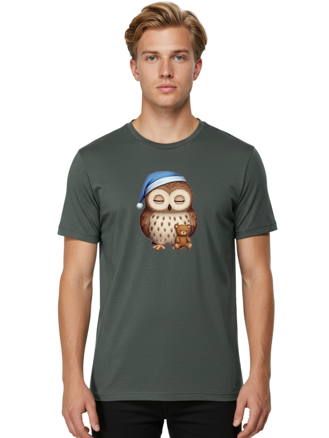 Sleeping-Owl-With-Teddy Men'S Graphic Tee, 100% Cotton, Comfortable Casual Summer Wear, Machine Washable, Vintage Camera, Old Camera, Antique Camera, Black Camera, Classic Photography, Photography Equipment, Nostalgic Device, Film Camera, Bag013