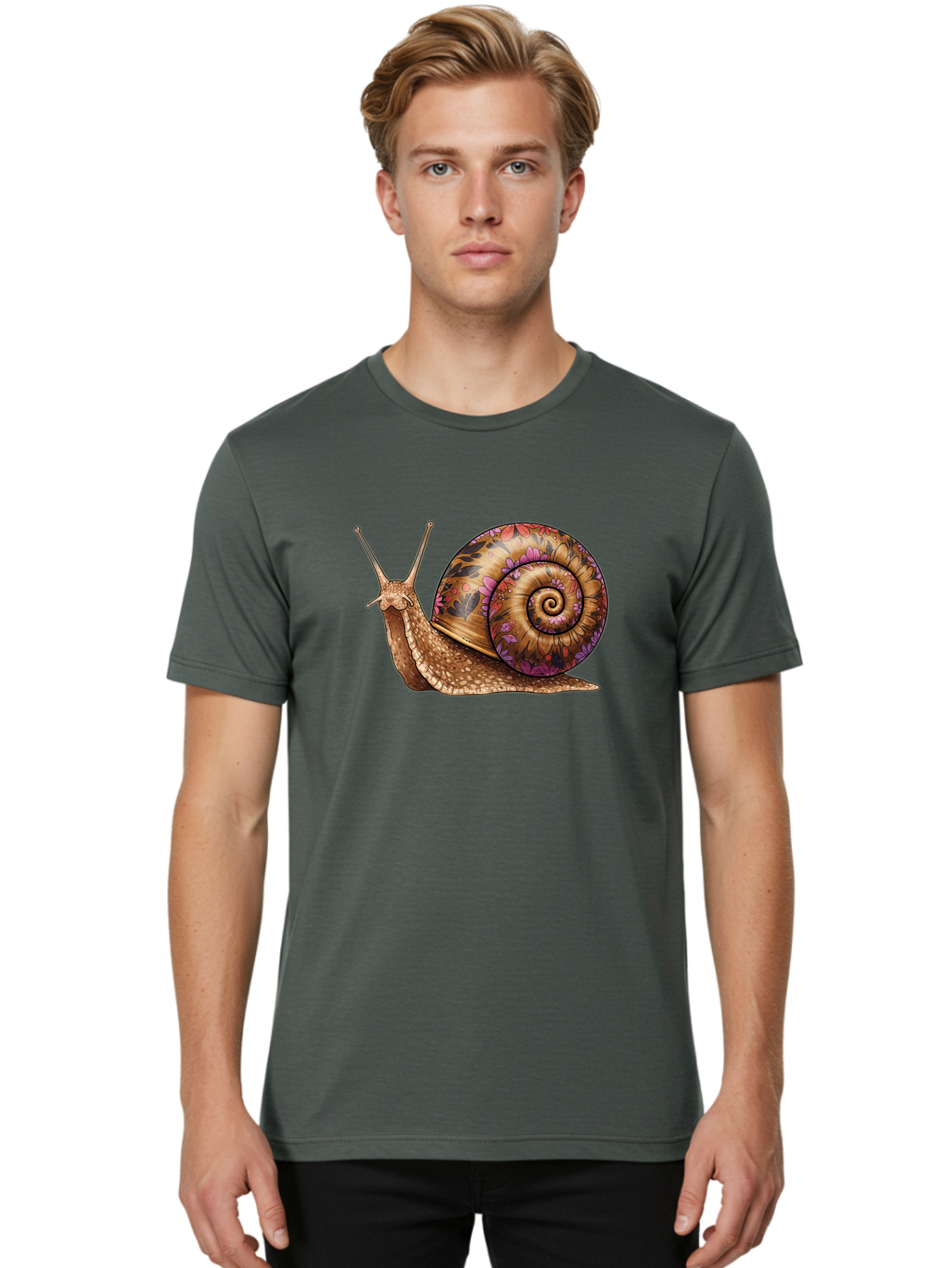 Snail-1 Men'S Graphic Tee, 100% Cotton, Comfortable Casual Summer Wear, Machine Washable, Vintage Camera, Old Camera, Antique Camera, Black Camera, Classic Photography, Photography Equipment, Nostalgic Device, Film Camera, Camera Art Bag015