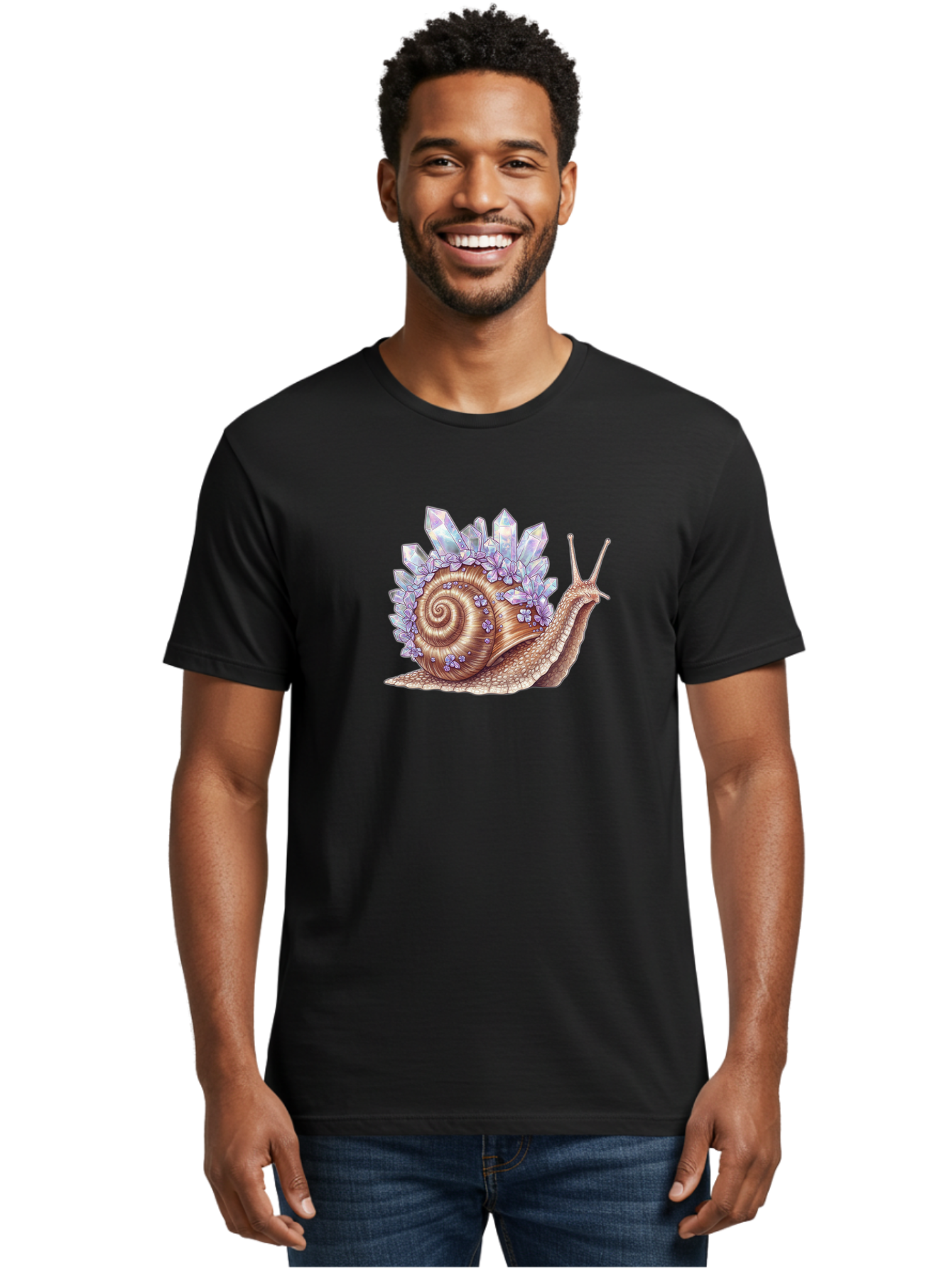 Snail-With-Crystals Men'S Graphic Tee, 100% Cotton, Comfortable Casual Summer Wear, Machine Washable, Vintage Camera, Old Camera, Antique Camera, Black Camera, Classic Photography, Photography Equipment, Nostalgic Device, Film Camera, Bag019
