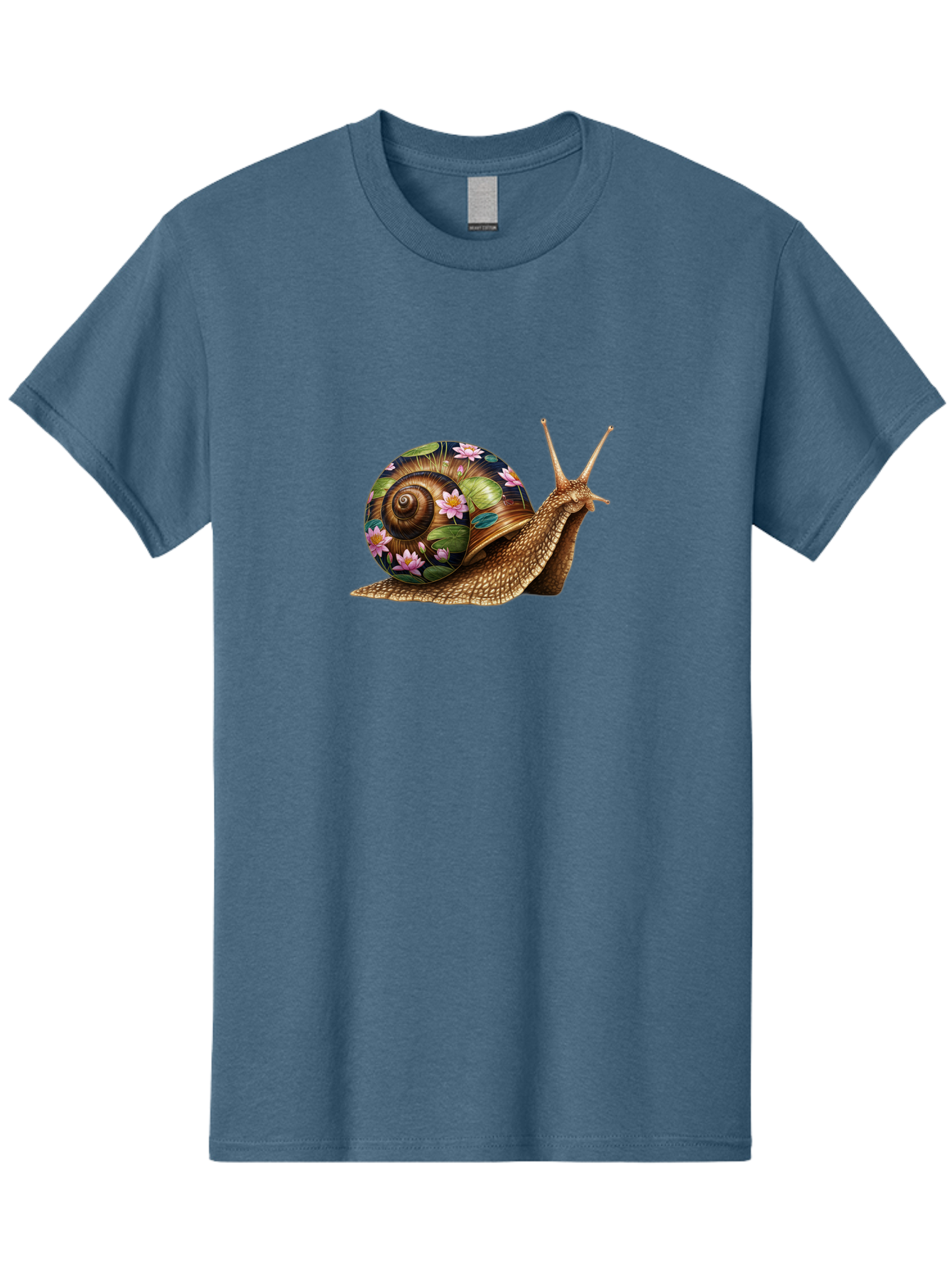 Snail-With-Flowers-1 Men'S Graphic Tee, 100% Cotton, Comfortable Casual Summer Wear, Machine Washable, Vintage Camera, Old Camera, Antique Camera, Black Camera, Classic Photography, Photography Equipment, Nostalgic Device, Film Camera, Bag020