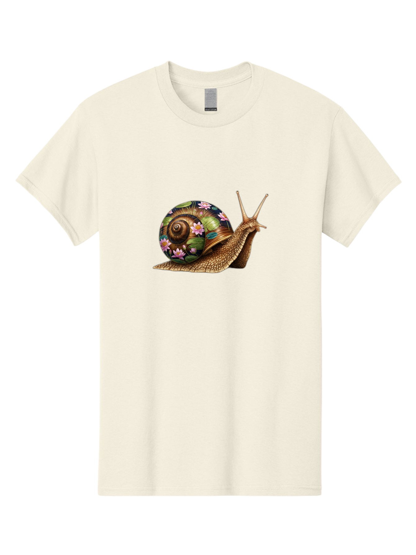 Snail-With-Flowers-1 Men'S Graphic Tee, 100% Cotton, Comfortable Casual Summer Wear, Machine Washable, Vintage Camera, Old Camera, Antique Camera, Black Camera, Classic Photography, Photography Equipment, Nostalgic Device, Film Camera, Bag020