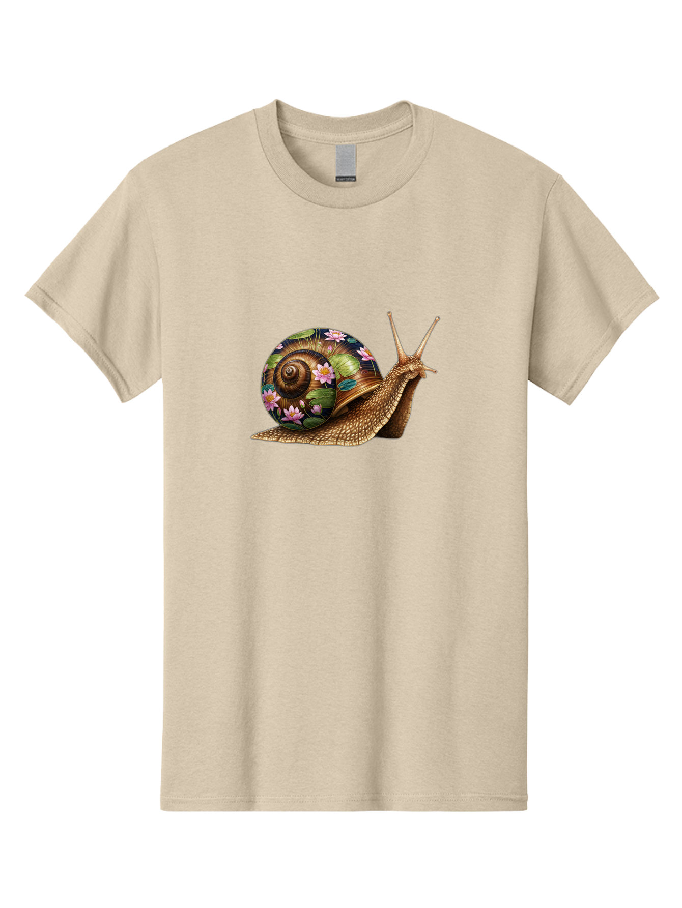 Snail-With-Flowers-1 Men'S Graphic Tee, 100% Cotton, Comfortable Casual Summer Wear, Machine Washable, Vintage Camera, Old Camera, Antique Camera, Black Camera, Classic Photography, Photography Equipment, Nostalgic Device, Film Camera, Bag020