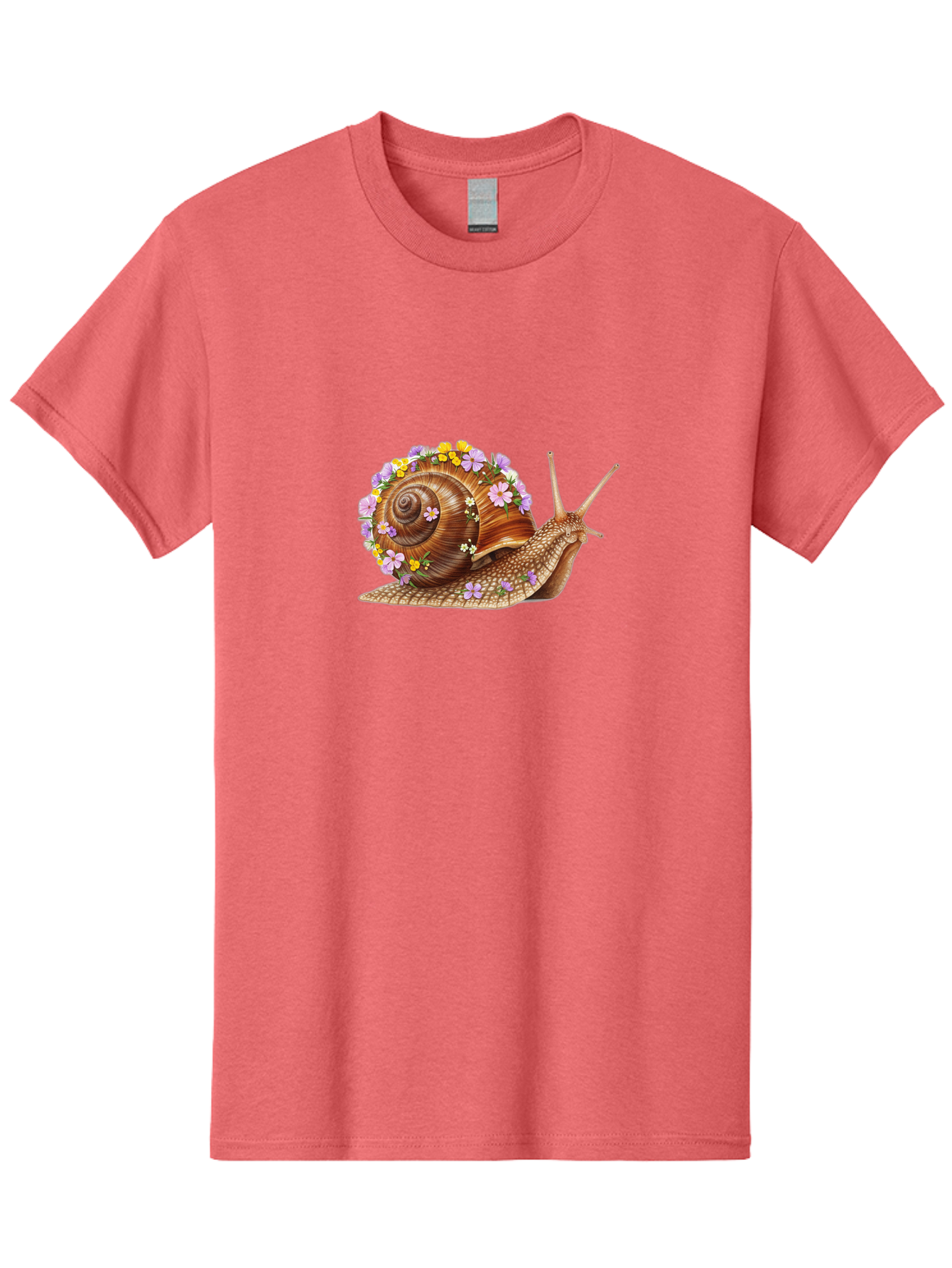 Snail-With-Flowers-2 Men'S Graphic Tee, 100% Cotton, Comfortable Casual Summer Wear, Machine Washable, Vintage Camera, Old Camera, Antique Camera, Black Camera, Classic Photography, Photography Equipment, Nostalgic Device, Film Camera, Bag021