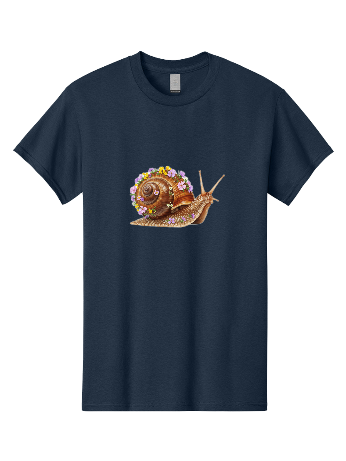 Snail-With-Flowers-2 Men'S Graphic Tee, 100% Cotton, Comfortable Casual Summer Wear, Machine Washable, Vintage Camera, Old Camera, Antique Camera, Black Camera, Classic Photography, Photography Equipment, Nostalgic Device, Film Camera, Bag021