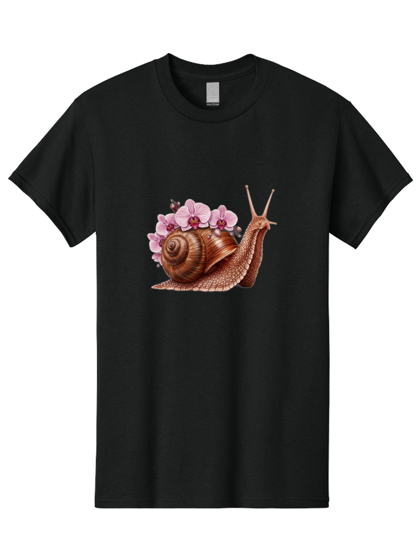 Snail-With-Orchids Men'S Graphic Tee, 100% Cotton, Comfortable Casual Summer Wear, Machine Washable, Vintage Camera, Old Camera, Antique Camera, Black Camera, Classic Photography, Photography Equipment, Nostalgic Device, Film Camera, Bag024