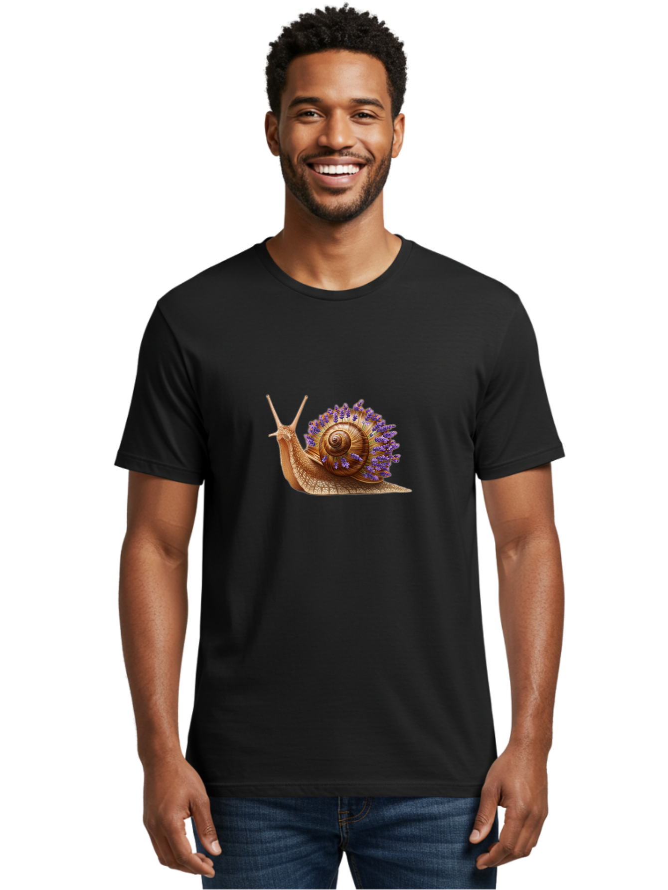 Snail-With-Purple-Flowers Men'S Graphic Tee, 100% Cotton, Comfortable Casual Summer Wear, Machine Washable, Vintage Camera, Old Camera, Antique Camera, Black Camera, Classic Photography, Photography Equipment, Nostalgic Device, Film Camera, Bag026