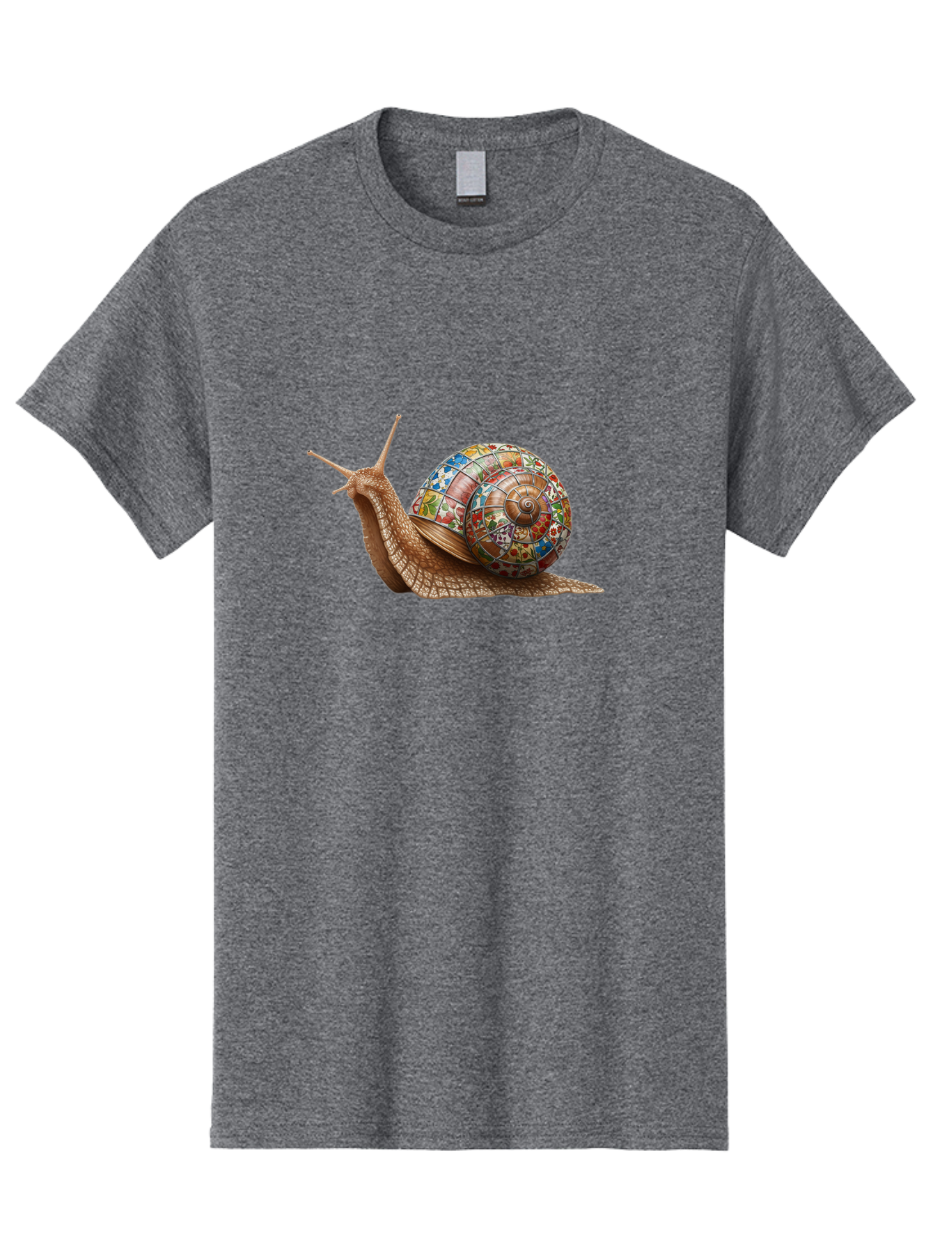 Snail-With-Stained-Glass-Shell Men'S Graphic Tee, 100% Cotton, Comfortable Casual Summer Wear, Machine Washable, Vintage Camera, Old Camera, Antique Camera, Black Camera, Classic Photography, Photography Equipment, Nostalgic Device, Bag028