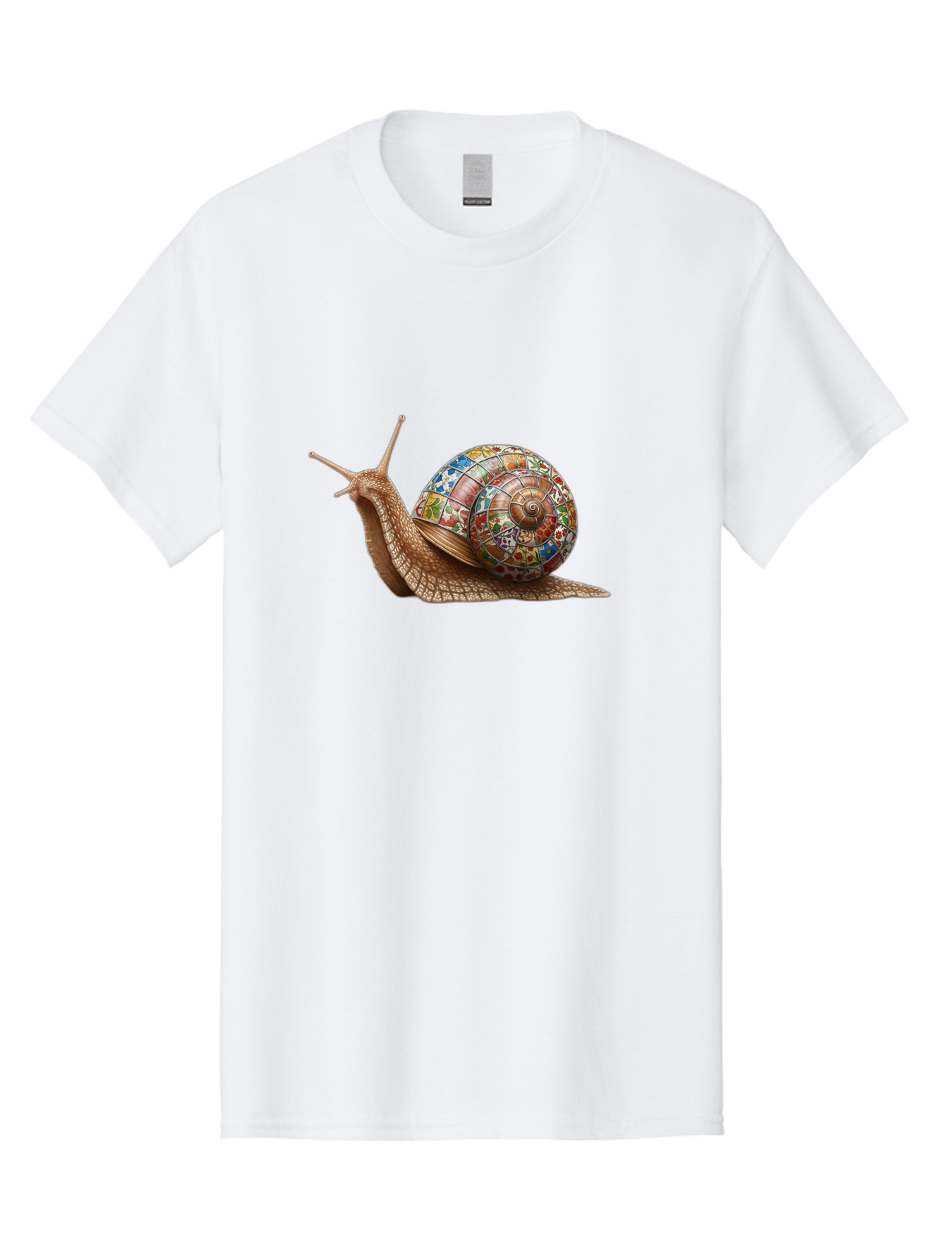 Snail-With-Stained-Glass-Shell Men'S Graphic Tee, 100% Cotton, Comfortable Casual Summer Wear, Machine Washable, Vintage Camera, Old Camera, Antique Camera, Black Camera, Classic Photography, Photography Equipment, Nostalgic Device, Bag028