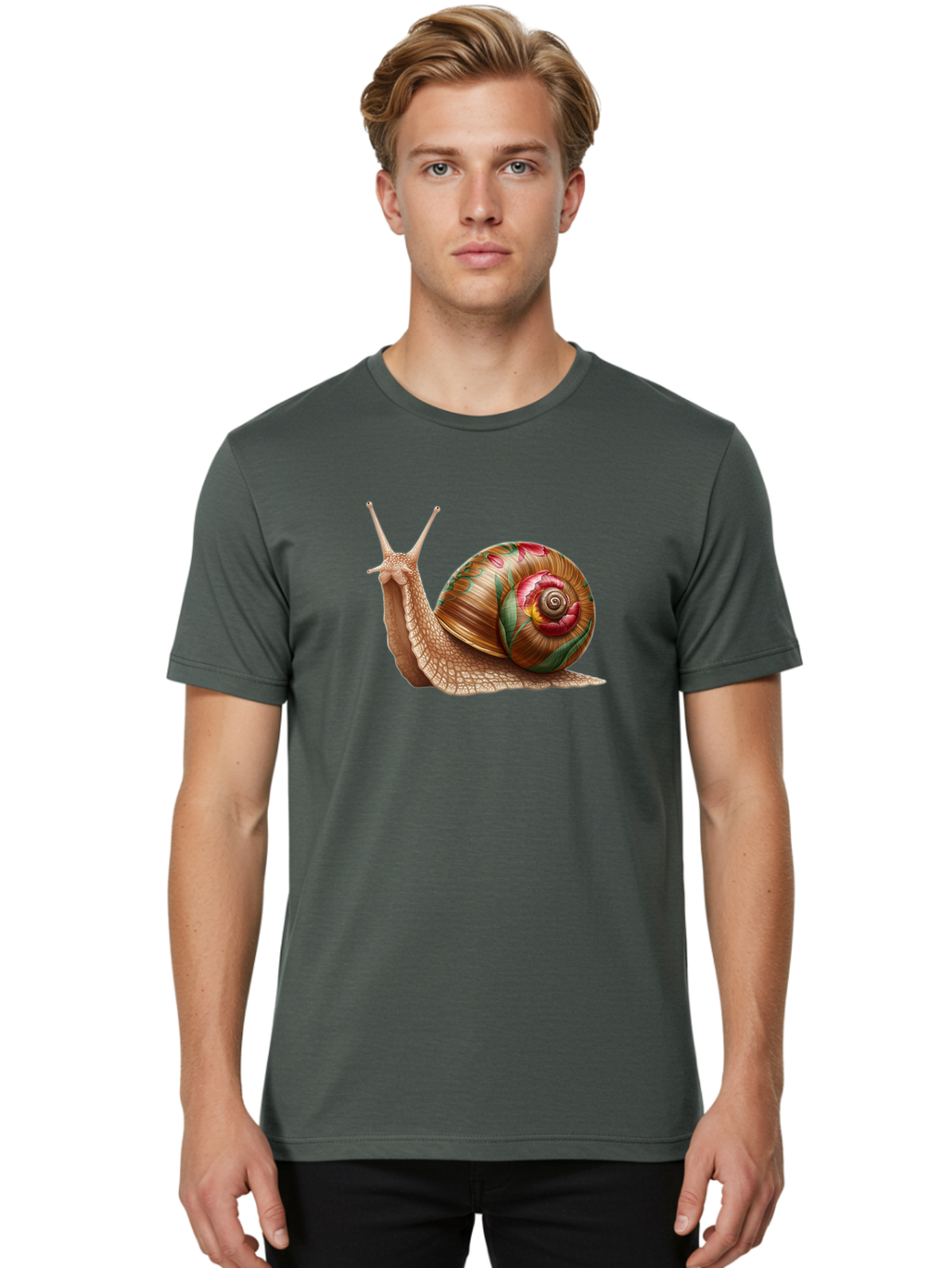 Snail Men'S Graphic Tee, 100% Cotton, Comfortable Casual Summer Wear, Machine Washable, Vintage Camera, Old Camera, Antique Camera, Black Camera, Classic Photography, Photography Equipment, Nostalgic Device, Film Camera, Camera Art Bag031