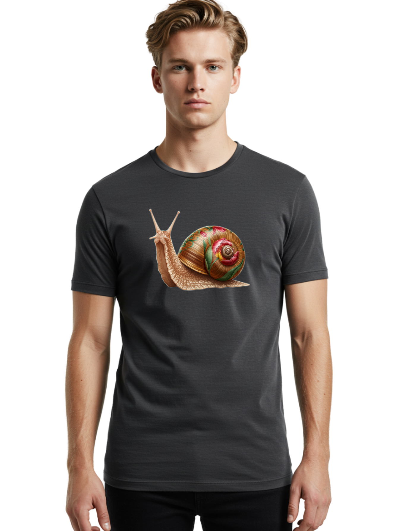Snail Men'S Graphic Tee, 100% Cotton, Comfortable Casual Summer Wear, Machine Washable, Vintage Camera, Old Camera, Antique Camera, Black Camera, Classic Photography, Photography Equipment, Nostalgic Device, Film Camera, Camera Art Bag031