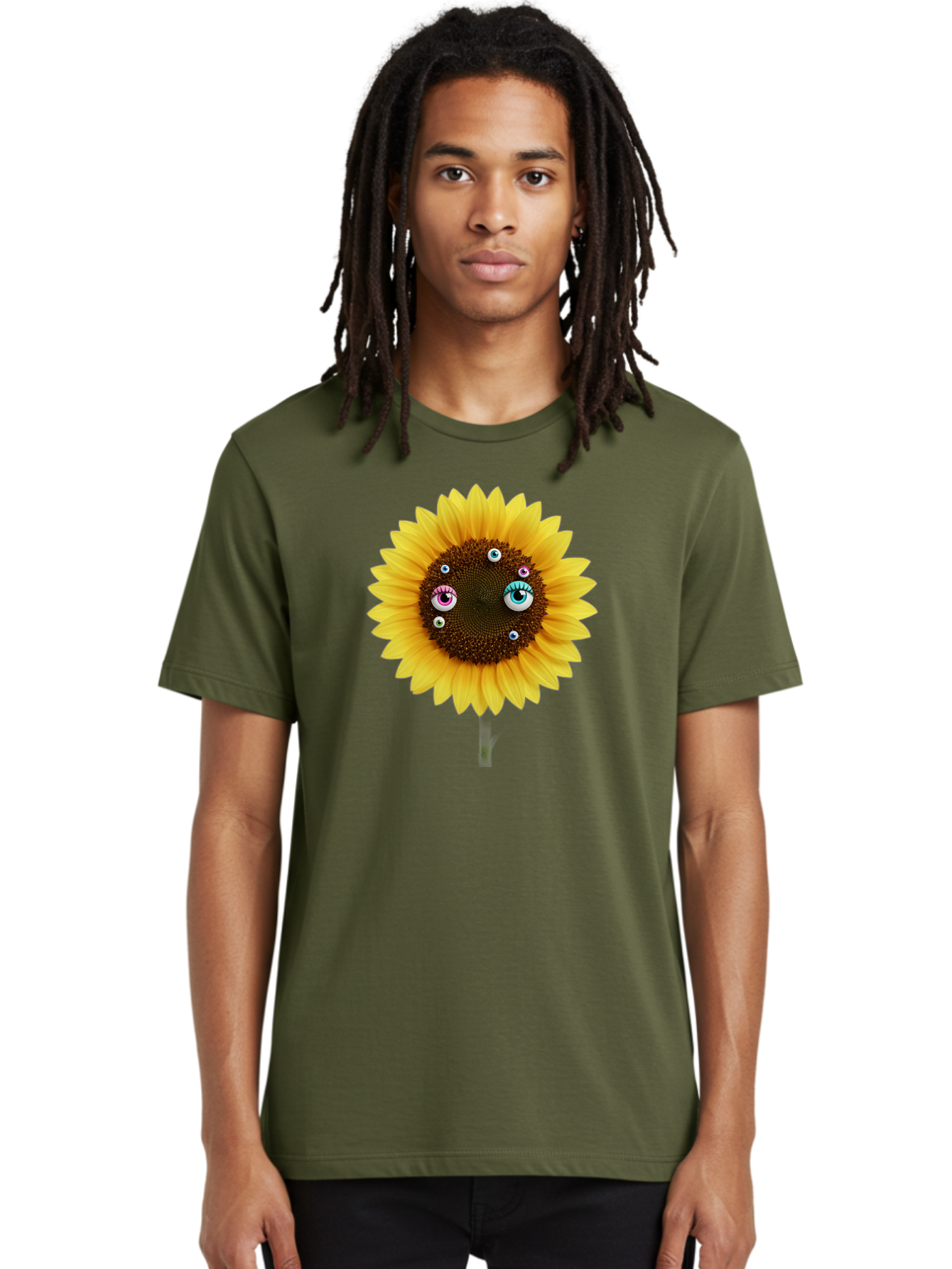Sunflower-Eyes-1 Men'S Graphic Tee, 100% Cotton, Comfortable Casual Summer Wear, Machine Washable, Vintage Camera, Old Camera, Antique Camera, Black Camera, Classic Photography, Photography Equipment, Nostalgic Device, Film Camera, Camera Art Bag037