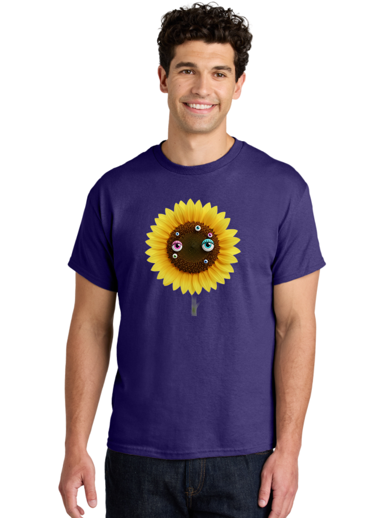 Sunflower-Eyes-1 Men'S Graphic Tee, 100% Cotton, Comfortable Casual Summer Wear, Machine Washable, Vintage Camera, Old Camera, Antique Camera, Black Camera, Classic Photography, Photography Equipment, Nostalgic Device, Film Camera, Camera Art Bag037