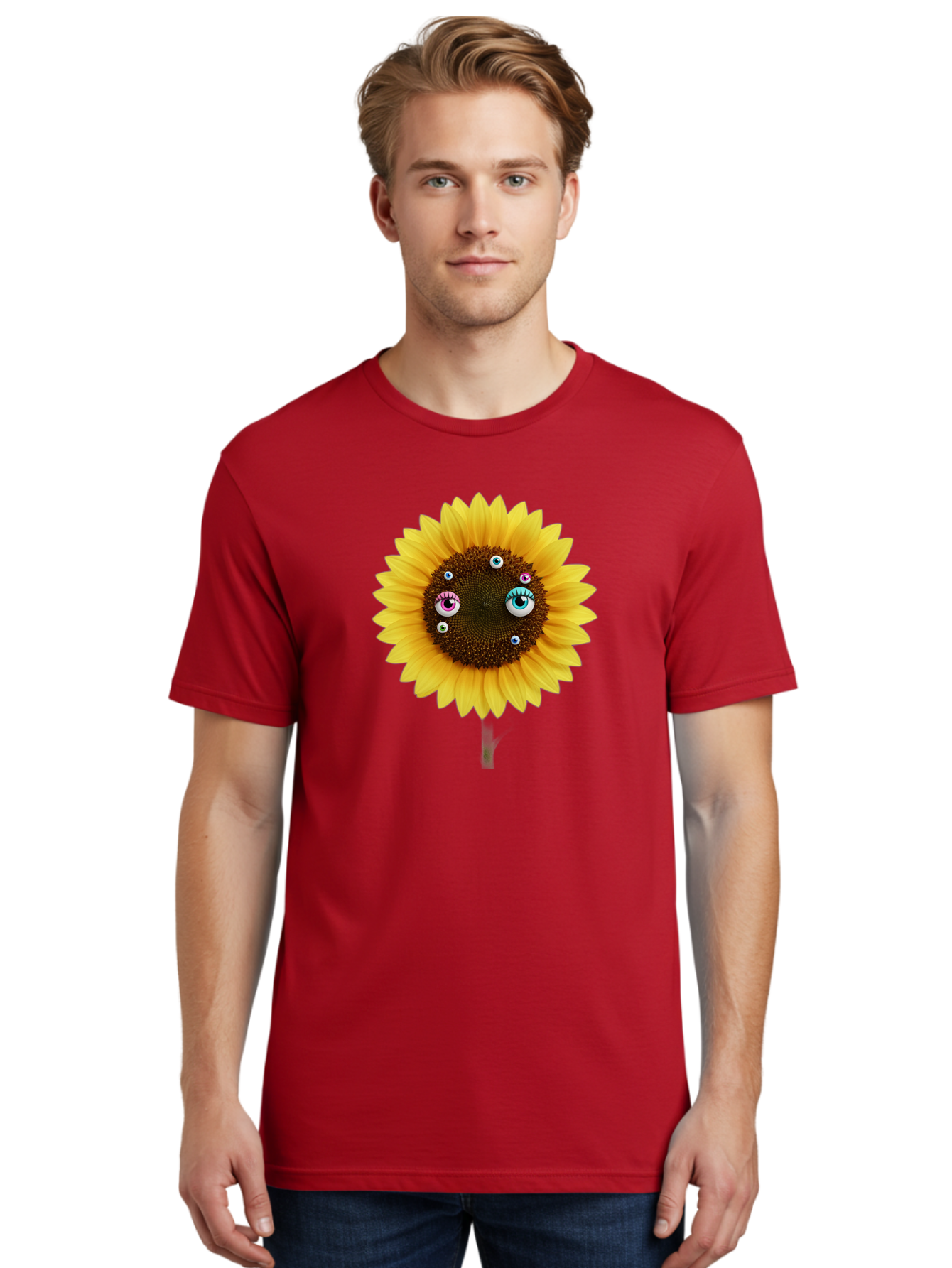 Sunflower-Eyes-1 Men'S Graphic Tee, 100% Cotton, Comfortable Casual Summer Wear, Machine Washable, Vintage Camera, Old Camera, Antique Camera, Black Camera, Classic Photography, Photography Equipment, Nostalgic Device, Film Camera, Camera Art Bag037