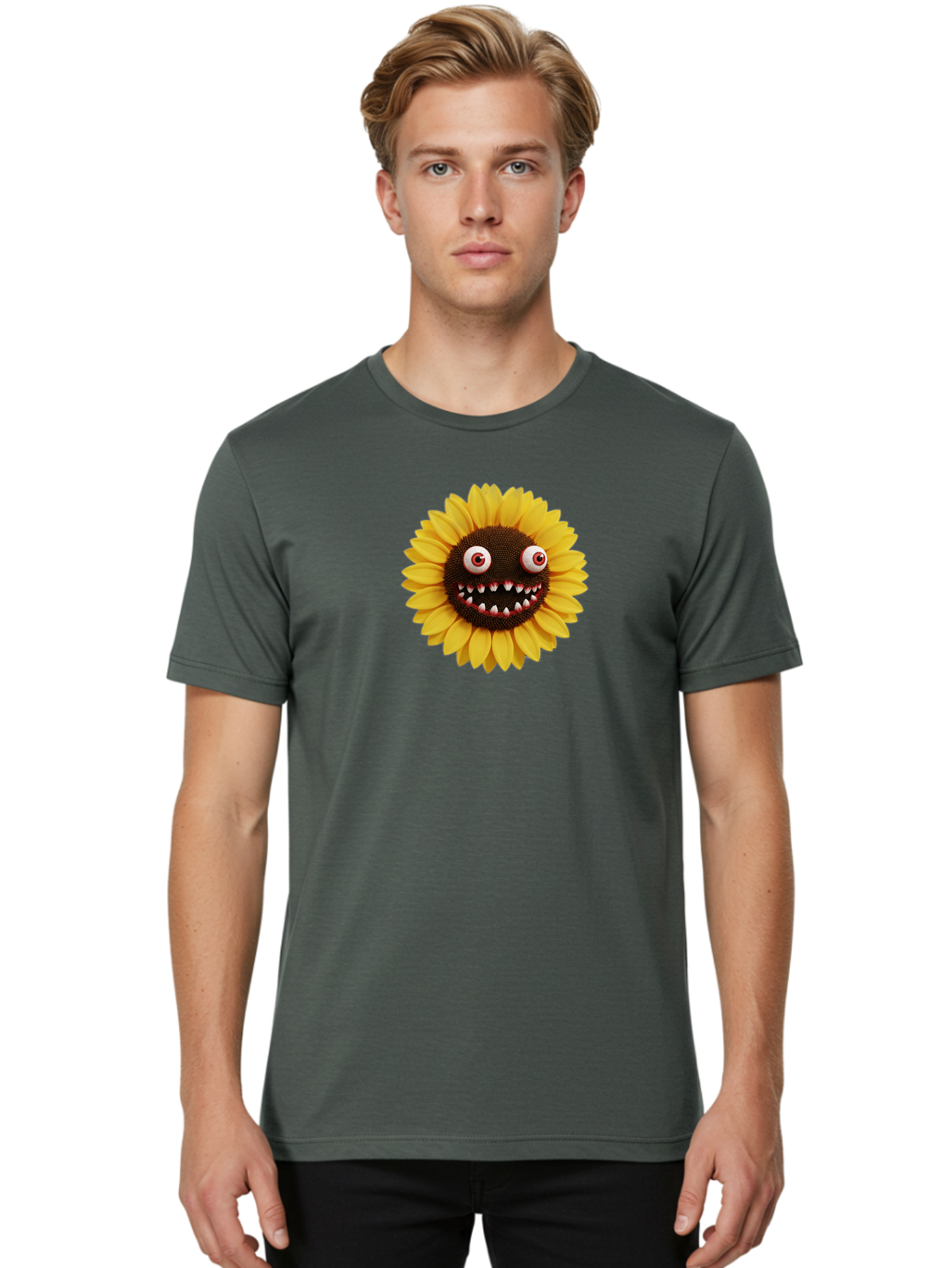 Sunflower-Monster Men'S Graphic Tee, 100% Cotton, Comfortable Casual Summer Wear, Machine Washable, Vintage Camera, Old Camera, Antique Camera, Black Camera, Classic Photography, Photography Equipment, Nostalgic Device, Film Camera, Camera Art Bag039