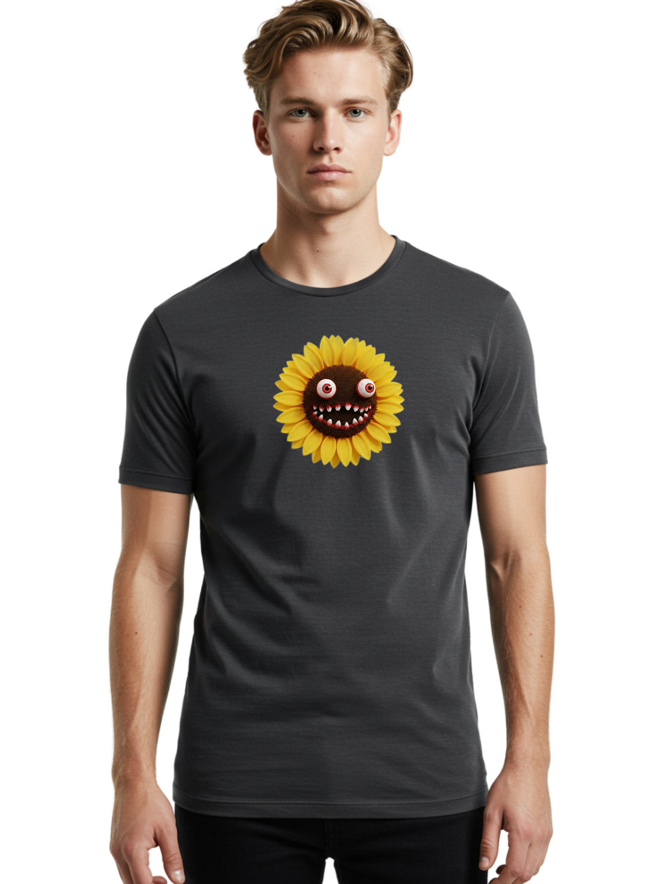 Sunflower-Monster Men'S Graphic Tee, 100% Cotton, Comfortable Casual Summer Wear, Machine Washable, Vintage Camera, Old Camera, Antique Camera, Black Camera, Classic Photography, Photography Equipment, Nostalgic Device, Film Camera, Camera Art Bag039