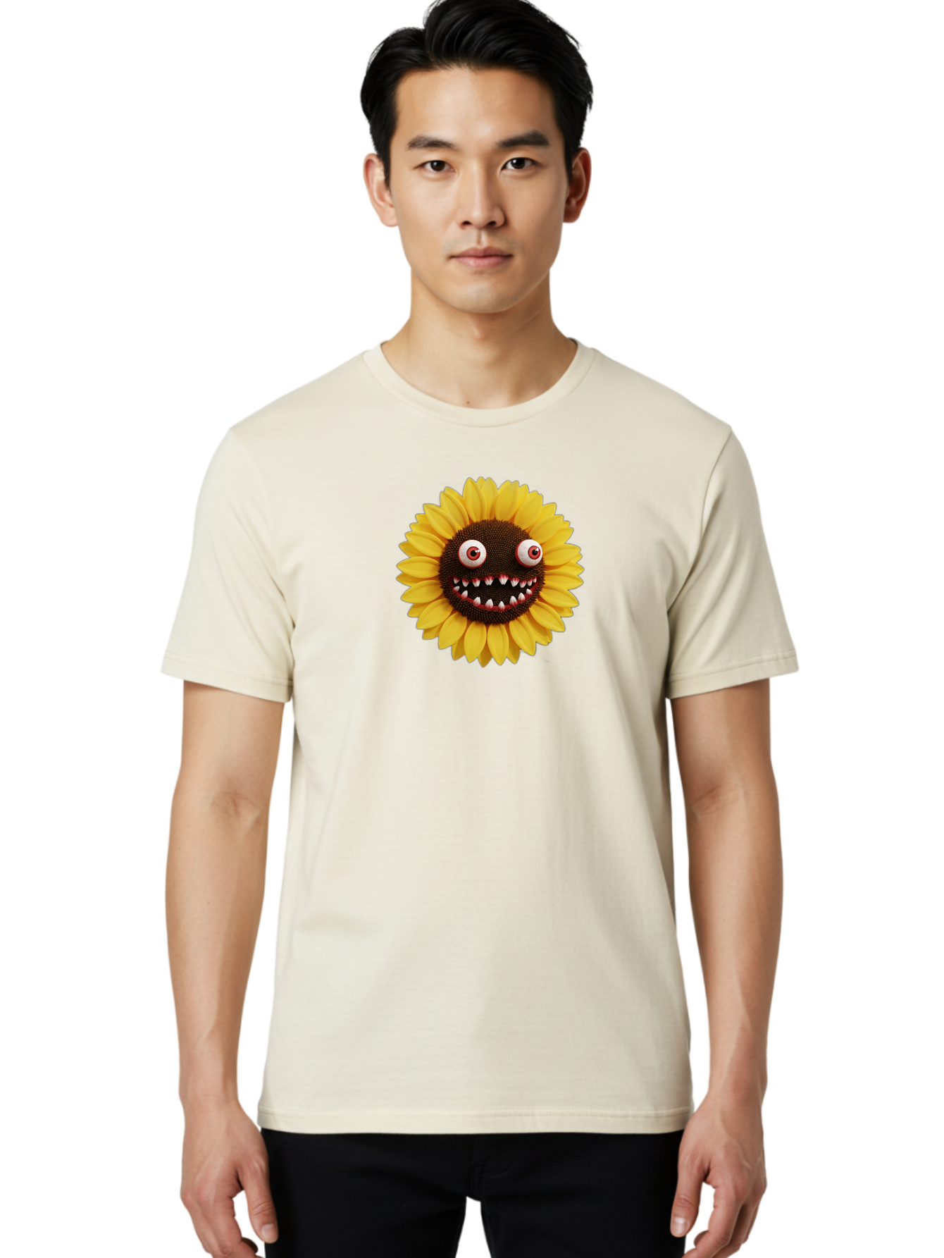 Sunflower-Monster Men'S Graphic Tee, 100% Cotton, Comfortable Casual Summer Wear, Machine Washable, Vintage Camera, Old Camera, Antique Camera, Black Camera, Classic Photography, Photography Equipment, Nostalgic Device, Film Camera, Camera Art Bag039
