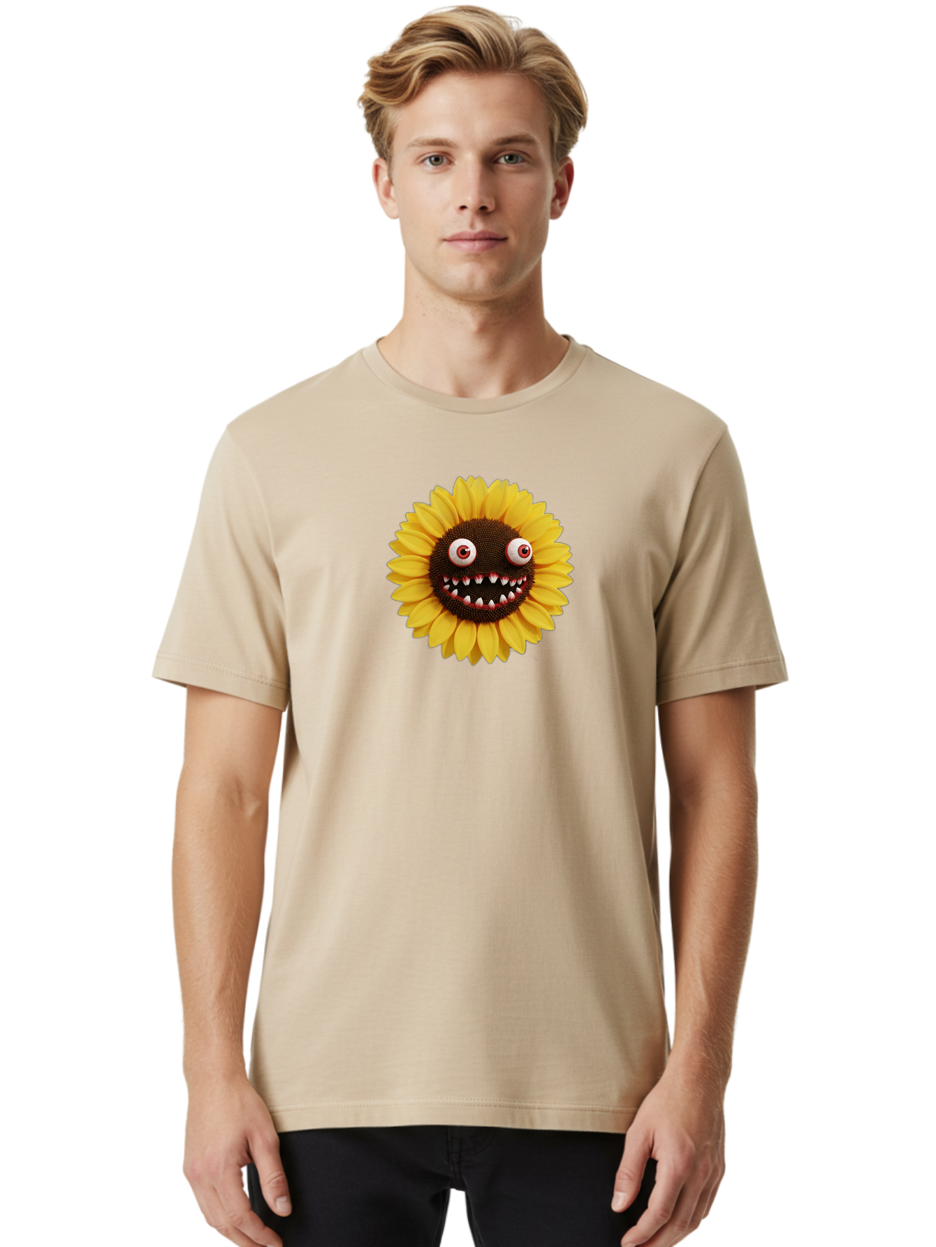 Sunflower-Monster Men'S Graphic Tee, 100% Cotton, Comfortable Casual Summer Wear, Machine Washable, Vintage Camera, Old Camera, Antique Camera, Black Camera, Classic Photography, Photography Equipment, Nostalgic Device, Film Camera, Camera Art Bag039
