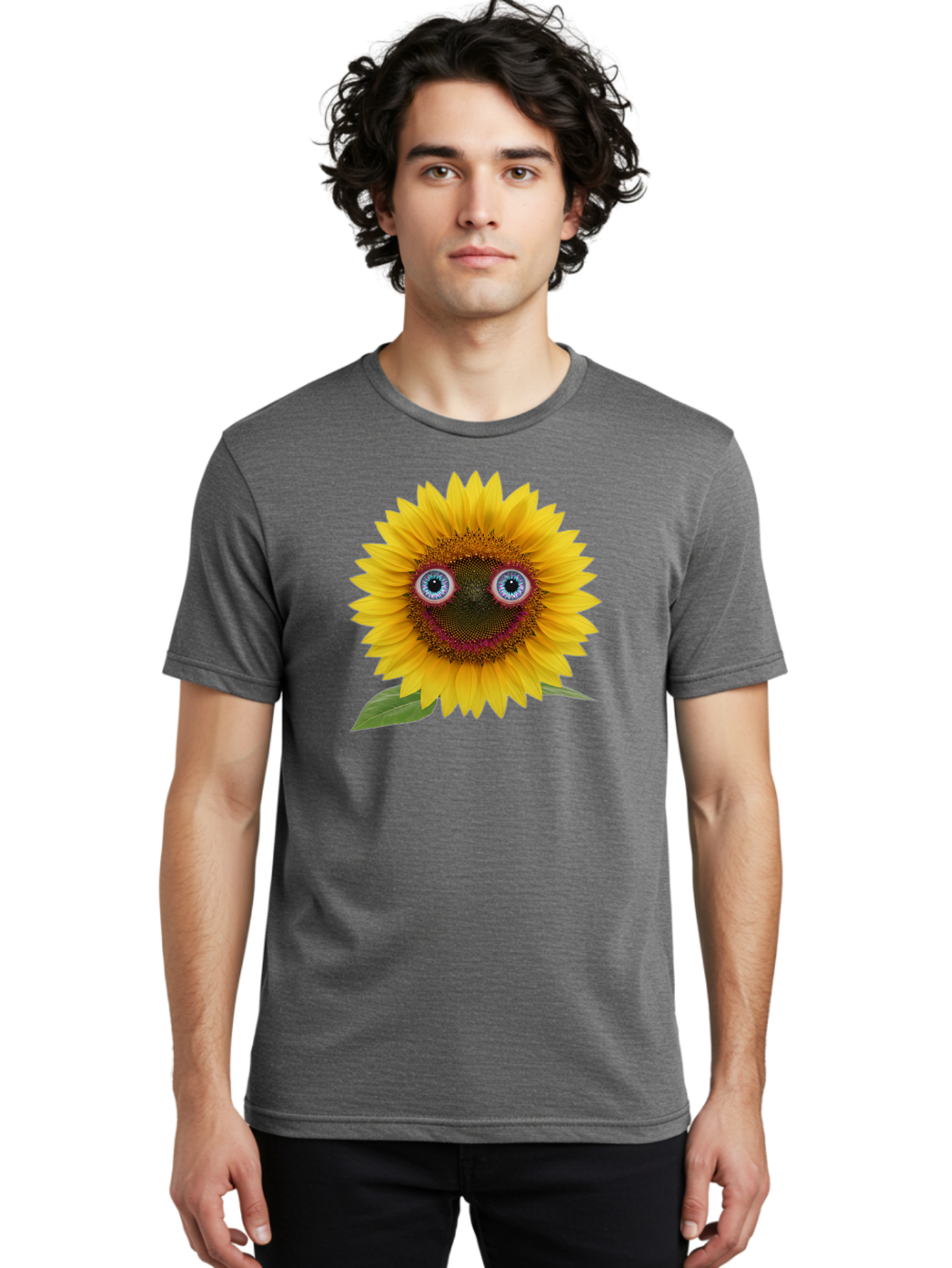Sunflower-Smiley Men'S Graphic Tee, 100% Cotton, Comfortable Casual Summer Wear, Machine Washable, Vintage Camera, Old Camera, Antique Camera, Black Camera, Classic Photography, Photography Equipment, Nostalgic Device, Film Camera, Camera Art Bag040