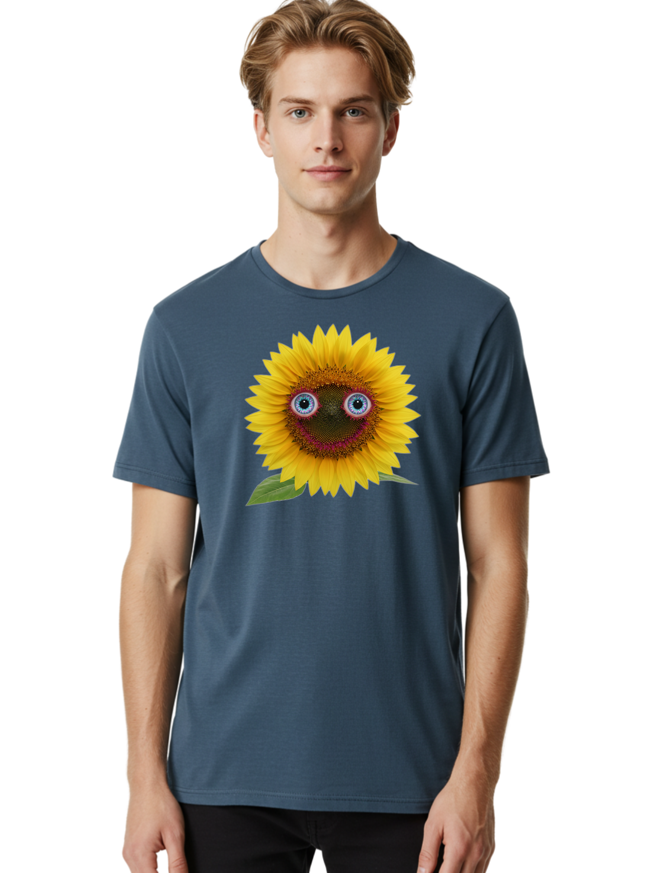 Sunflower-Smiley Men'S Graphic Tee, 100% Cotton, Comfortable Casual Summer Wear, Machine Washable, Vintage Camera, Old Camera, Antique Camera, Black Camera, Classic Photography, Photography Equipment, Nostalgic Device, Film Camera, Camera Art Bag040