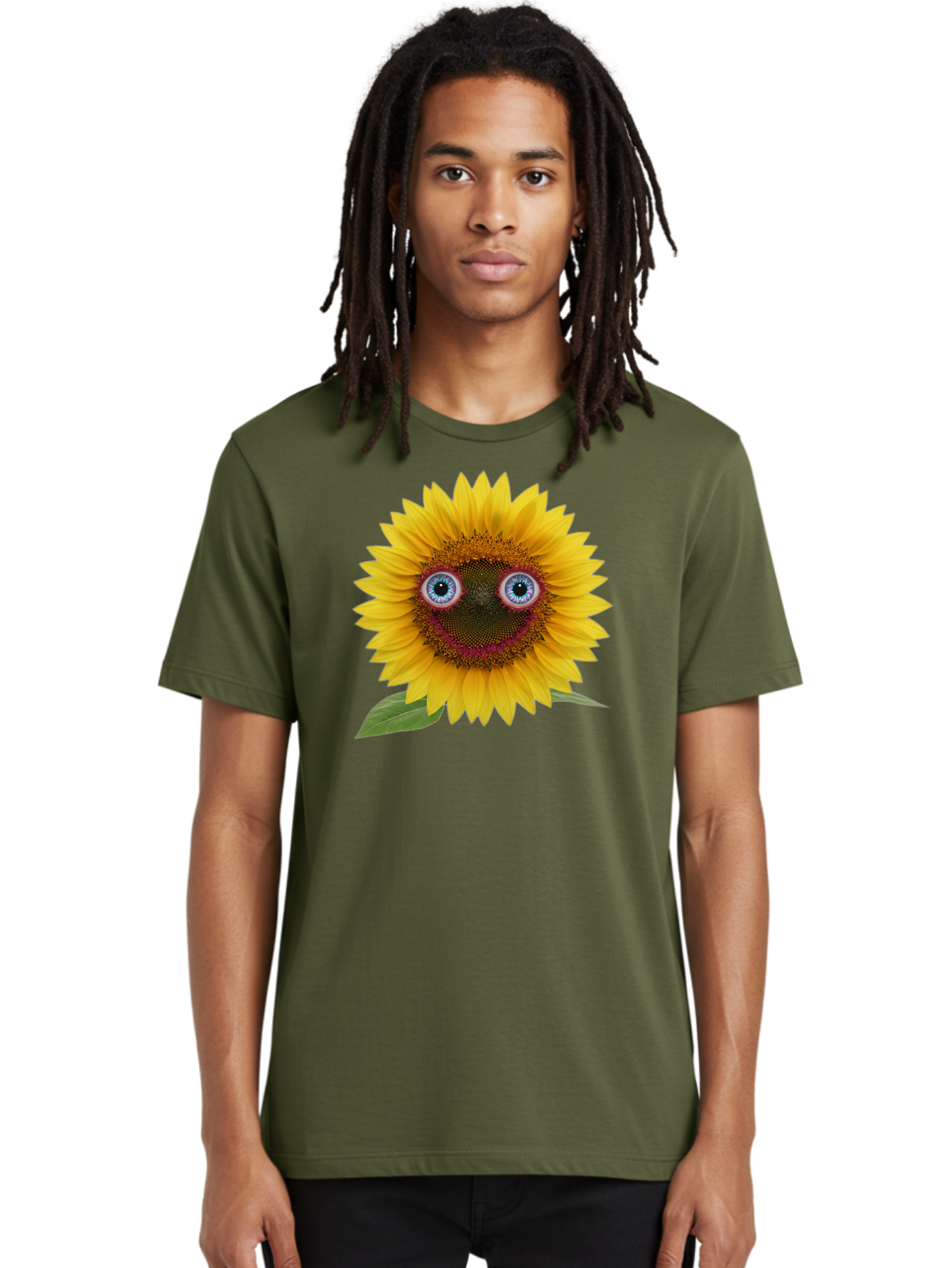 Sunflower-Smiley Men'S Graphic Tee, 100% Cotton, Comfortable Casual Summer Wear, Machine Washable, Vintage Camera, Old Camera, Antique Camera, Black Camera, Classic Photography, Photography Equipment, Nostalgic Device, Film Camera, Camera Art Bag040