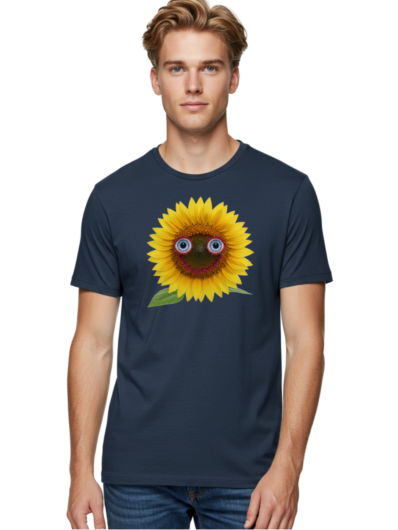 Sunflower-Smiley Men'S Graphic Tee, 100% Cotton, Comfortable Casual Summer Wear, Machine Washable, Vintage Camera, Old Camera, Antique Camera, Black Camera, Classic Photography, Photography Equipment, Nostalgic Device, Film Camera, Camera Art Bag040