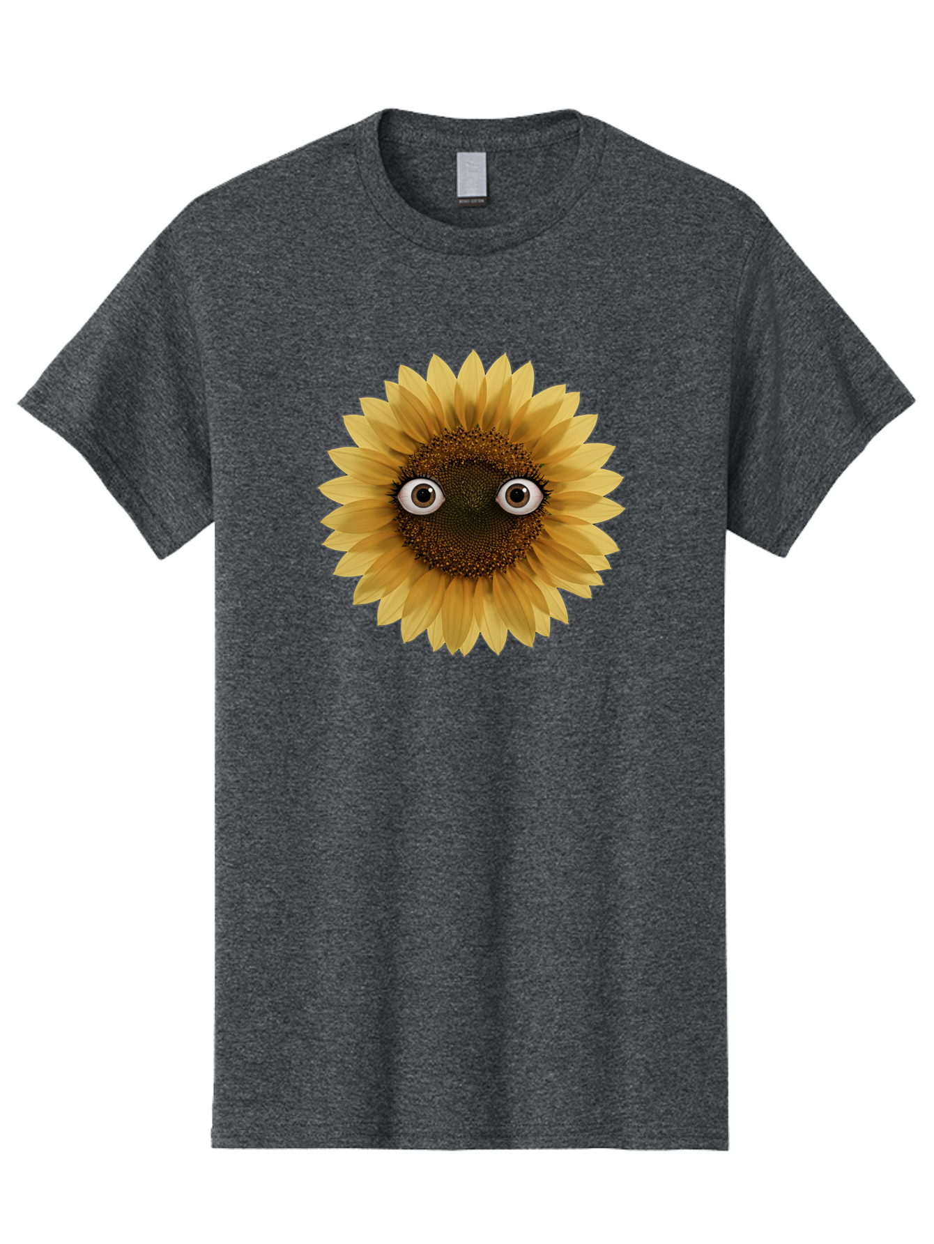 Sunflower-With-Eyes-1 Men'S Graphic Tee, 100% Cotton, Comfortable Casual Summer Wear, Machine Washable, Vintage Camera, Old Camera, Antique Camera, Black Camera, Classic Photography, Photography Equipment, Nostalgic Device, Film Camera, Bag041