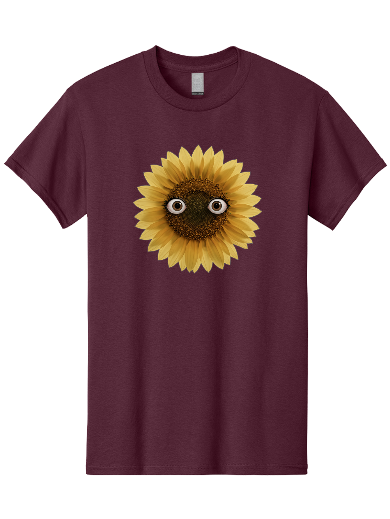 Sunflower-With-Eyes-1 Men'S Graphic Tee, 100% Cotton, Comfortable Casual Summer Wear, Machine Washable, Vintage Camera, Old Camera, Antique Camera, Black Camera, Classic Photography, Photography Equipment, Nostalgic Device, Film Camera, Bag041