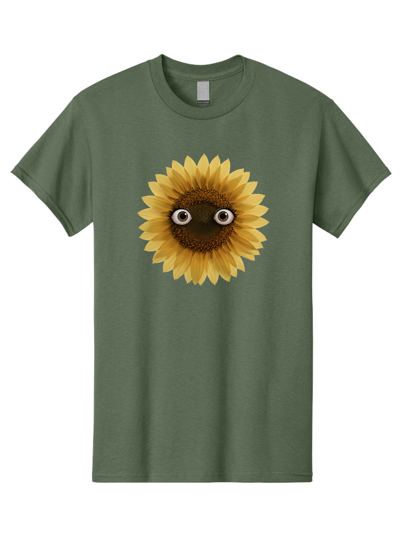 Sunflower-With-Eyes-1 Men'S Graphic Tee, 100% Cotton, Comfortable Casual Summer Wear, Machine Washable, Vintage Camera, Old Camera, Antique Camera, Black Camera, Classic Photography, Photography Equipment, Nostalgic Device, Film Camera, Bag041