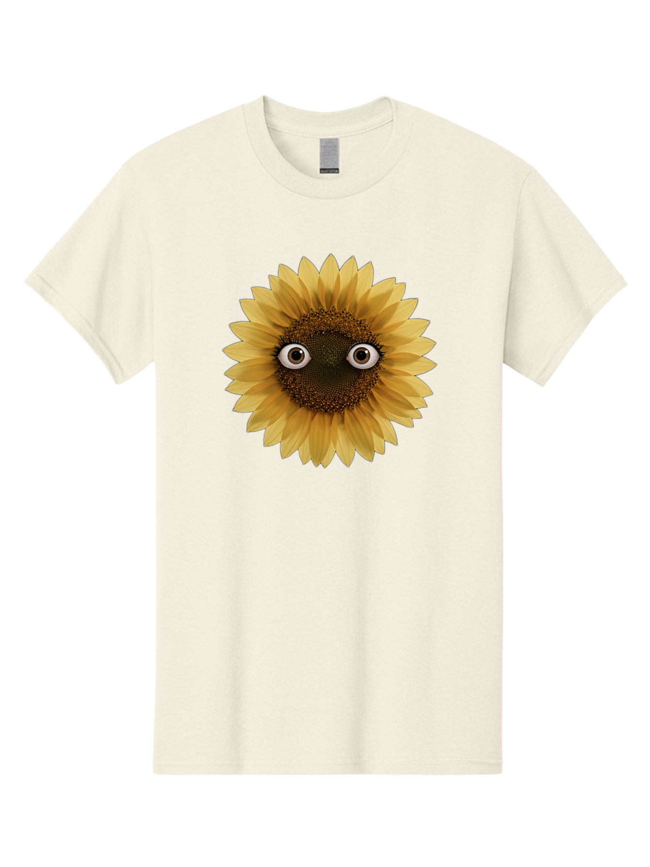 Sunflower-With-Eyes-1 Men'S Graphic Tee, 100% Cotton, Comfortable Casual Summer Wear, Machine Washable, Vintage Camera, Old Camera, Antique Camera, Black Camera, Classic Photography, Photography Equipment, Nostalgic Device, Film Camera, Bag041