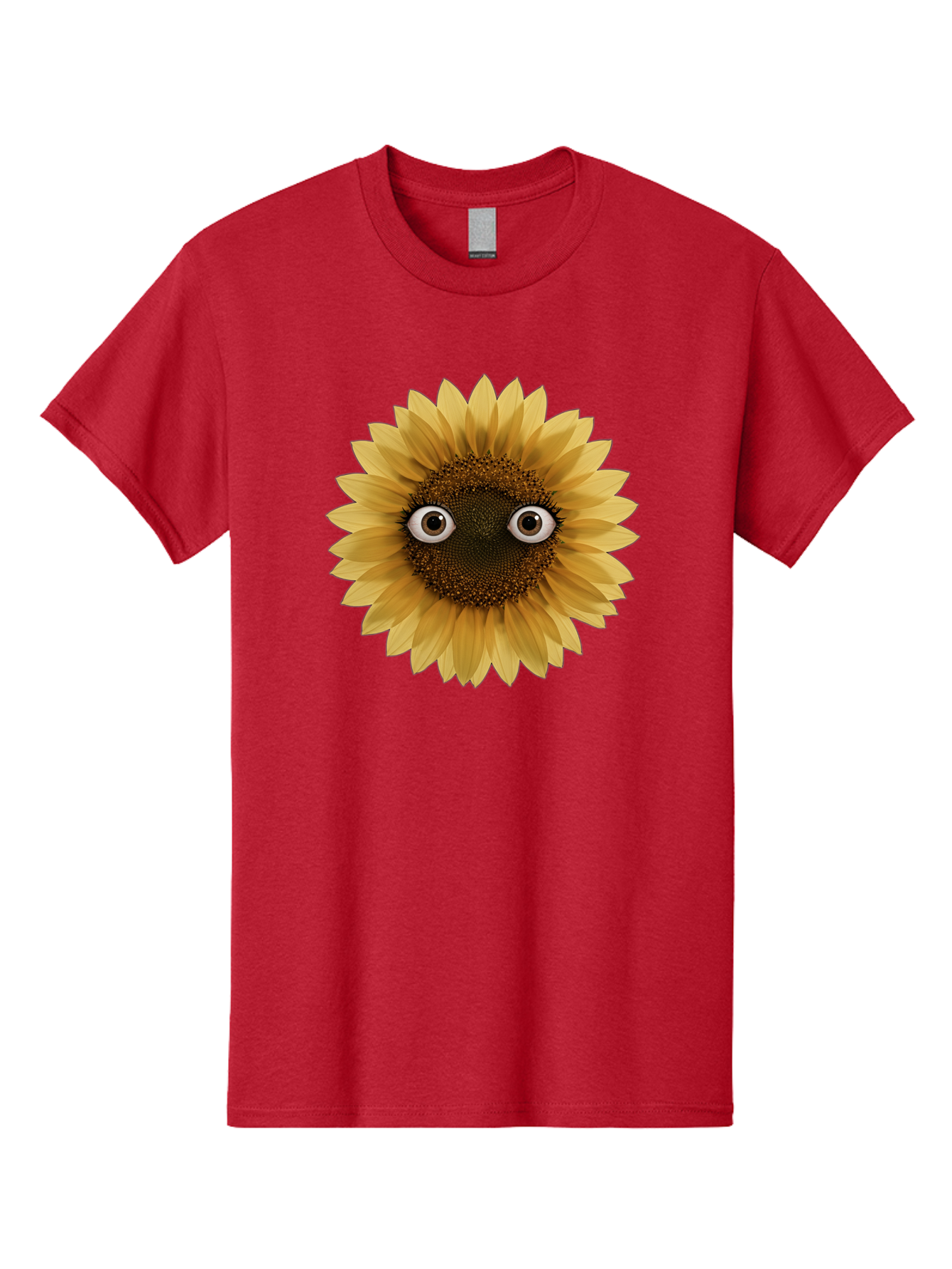 Sunflower-With-Eyes-1 Men'S Graphic Tee, 100% Cotton, Comfortable Casual Summer Wear, Machine Washable, Vintage Camera, Old Camera, Antique Camera, Black Camera, Classic Photography, Photography Equipment, Nostalgic Device, Film Camera, Bag041