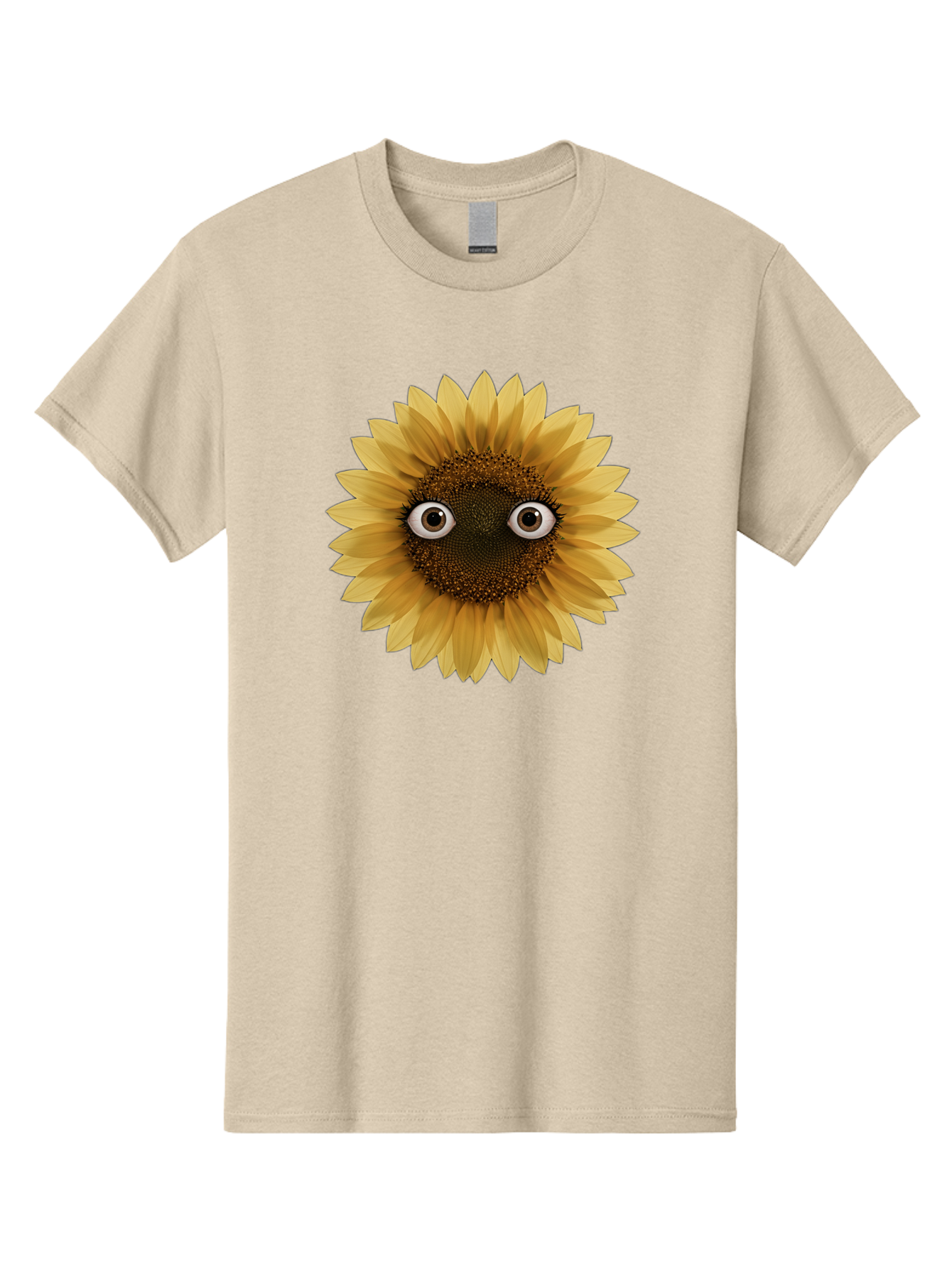 Sunflower-With-Eyes-1 Men'S Graphic Tee, 100% Cotton, Comfortable Casual Summer Wear, Machine Washable, Vintage Camera, Old Camera, Antique Camera, Black Camera, Classic Photography, Photography Equipment, Nostalgic Device, Film Camera, Bag041