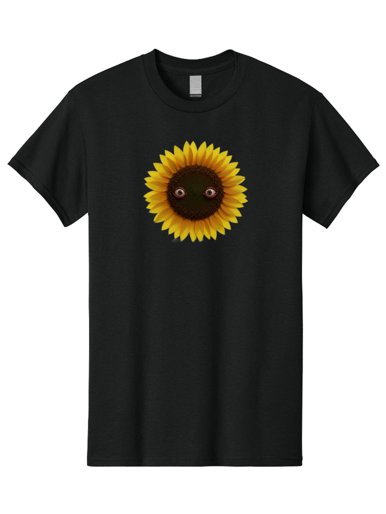 Sunflower-With-Eyes-2 Men'S Graphic Tee, 100% Cotton, Comfortable Casual Summer Wear, Machine Washable, Vintage Camera, Old Camera, Antique Camera, Black Camera, Classic Photography, Photography Equipment, Nostalgic Device, Film Camera, Bag042