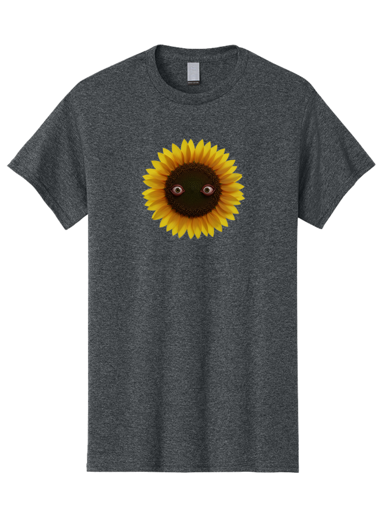 Sunflower-With-Eyes-2 Men'S Graphic Tee, 100% Cotton, Comfortable Casual Summer Wear, Machine Washable, Vintage Camera, Old Camera, Antique Camera, Black Camera, Classic Photography, Photography Equipment, Nostalgic Device, Film Camera, Bag042