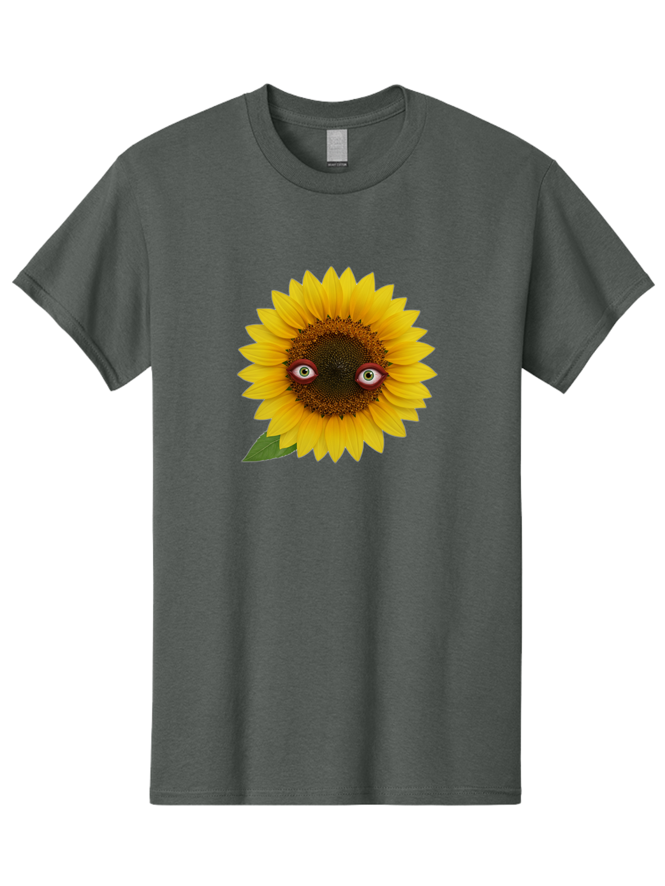 Sunflower-With-Eyes-3 Men'S Graphic Tee, 100% Cotton, Comfortable Casual Summer Wear, Machine Washable, Vintage Camera, Old Camera, Antique Camera, Black Camera, Classic Photography, Photography Equipment, Nostalgic Device, Film Camera, Bag043
