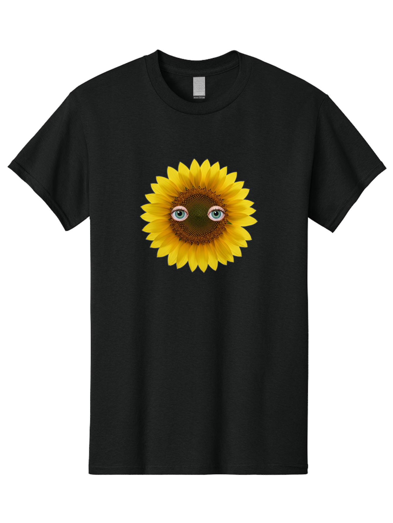 Sunflower-With-Eyes-4 Men'S Graphic Tee, 100% Cotton, Comfortable Casual Summer Wear, Machine Washable, Vintage Camera, Old Camera, Antique Camera, Black Camera, Classic Photography, Photography Equipment, Nostalgic Device, Film Camera, Bag044