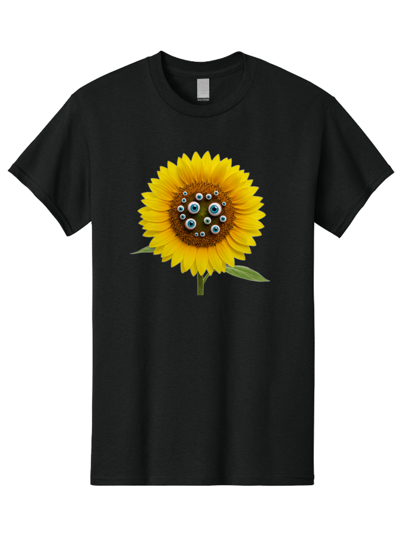 Sunflower-With-Eyes-5 Men'S Graphic Tee, 100% Cotton, Comfortable Casual Summer Wear, Machine Washable, Vintage Camera, Old Camera, Antique Camera, Black Camera, Classic Photography, Photography Equipment, Nostalgic Device, Film Camera, Bag045