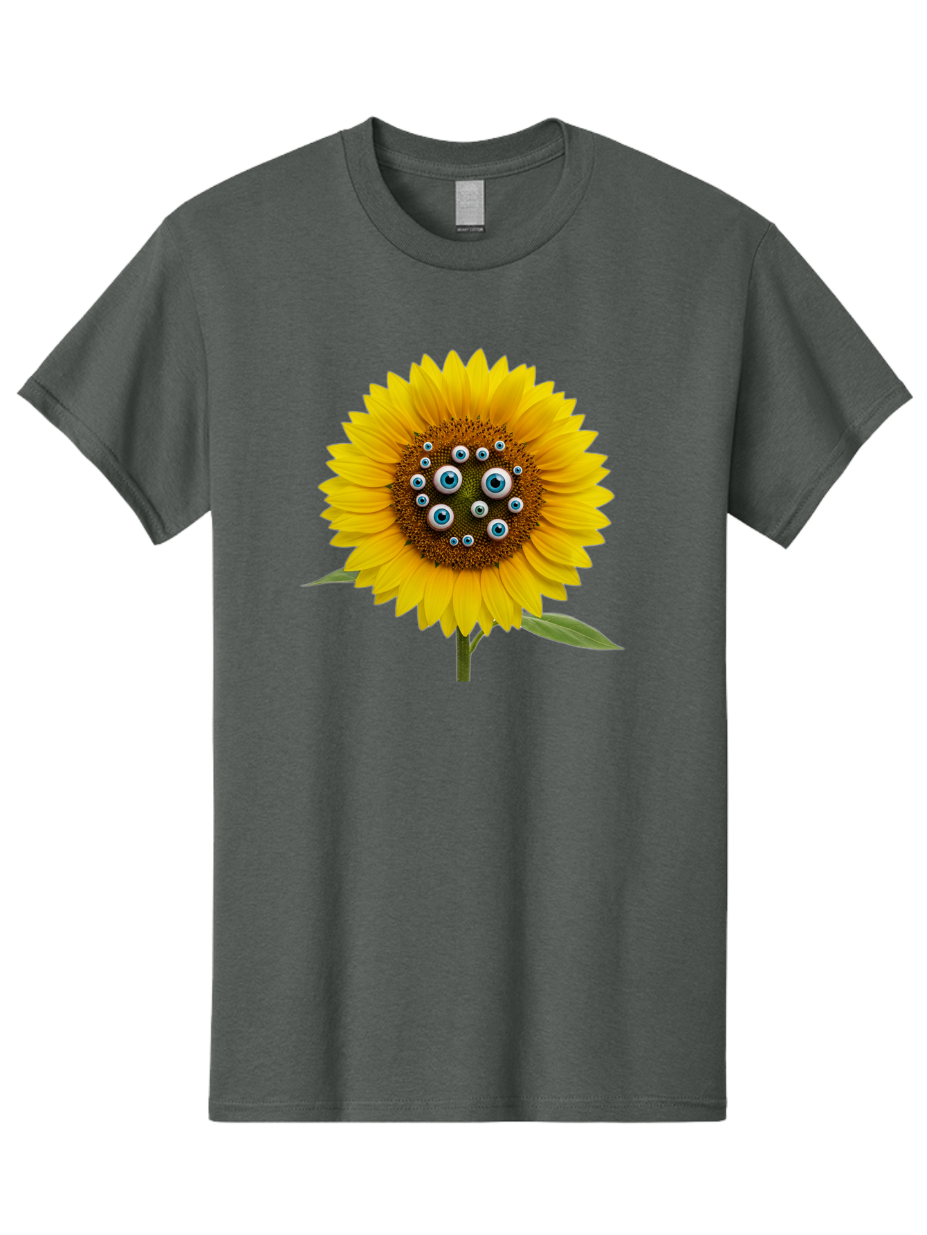 Sunflower-With-Eyes-5 Men'S Graphic Tee, 100% Cotton, Comfortable Casual Summer Wear, Machine Washable, Vintage Camera, Old Camera, Antique Camera, Black Camera, Classic Photography, Photography Equipment, Nostalgic Device, Film Camera, Bag045