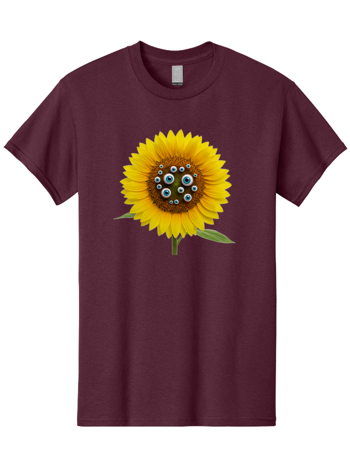 Sunflower-With-Eyes-5 Men'S Graphic Tee, 100% Cotton, Comfortable Casual Summer Wear, Machine Washable, Vintage Camera, Old Camera, Antique Camera, Black Camera, Classic Photography, Photography Equipment, Nostalgic Device, Film Camera, Bag045