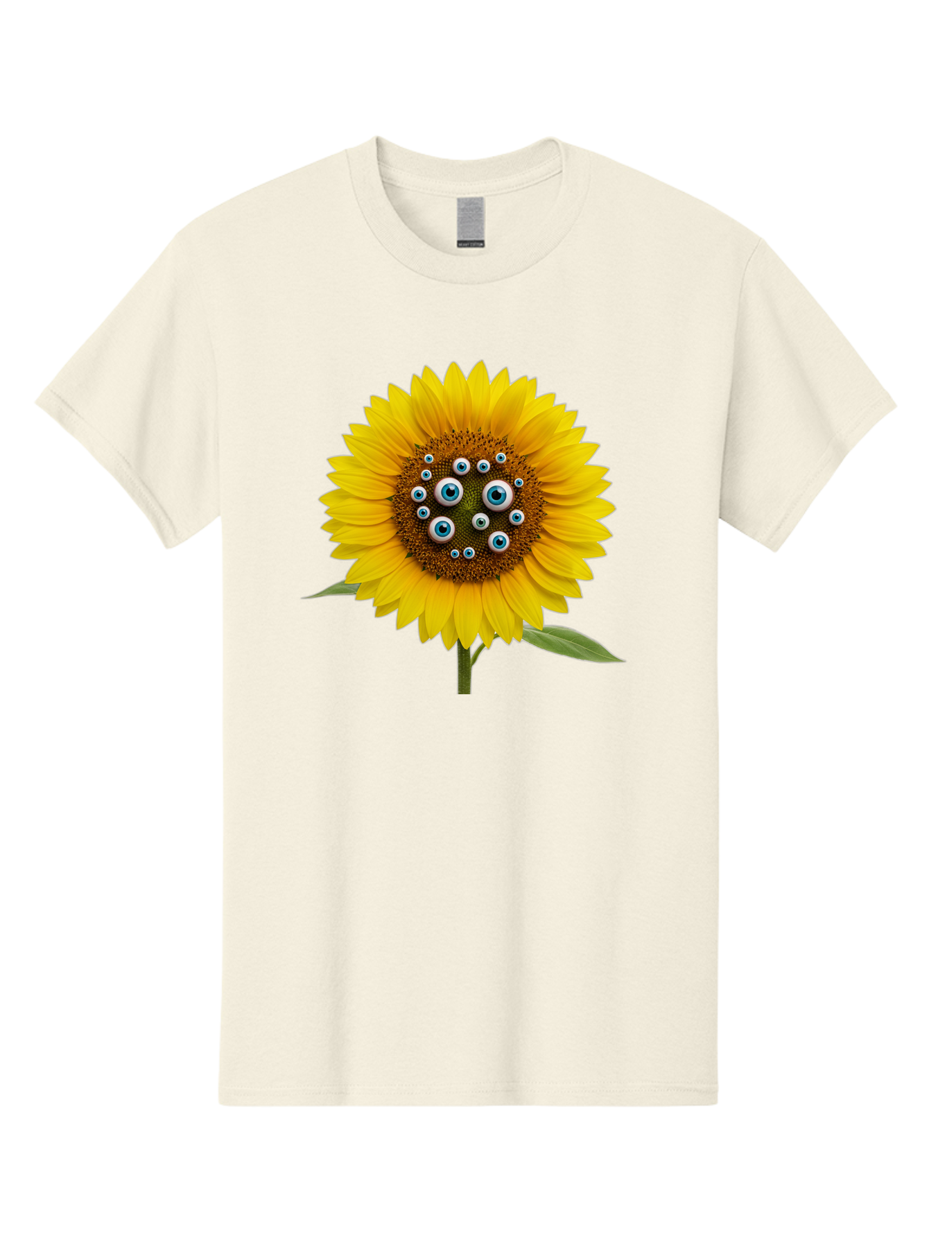 Sunflower-With-Eyes-5 Men'S Graphic Tee, 100% Cotton, Comfortable Casual Summer Wear, Machine Washable, Vintage Camera, Old Camera, Antique Camera, Black Camera, Classic Photography, Photography Equipment, Nostalgic Device, Film Camera, Bag045