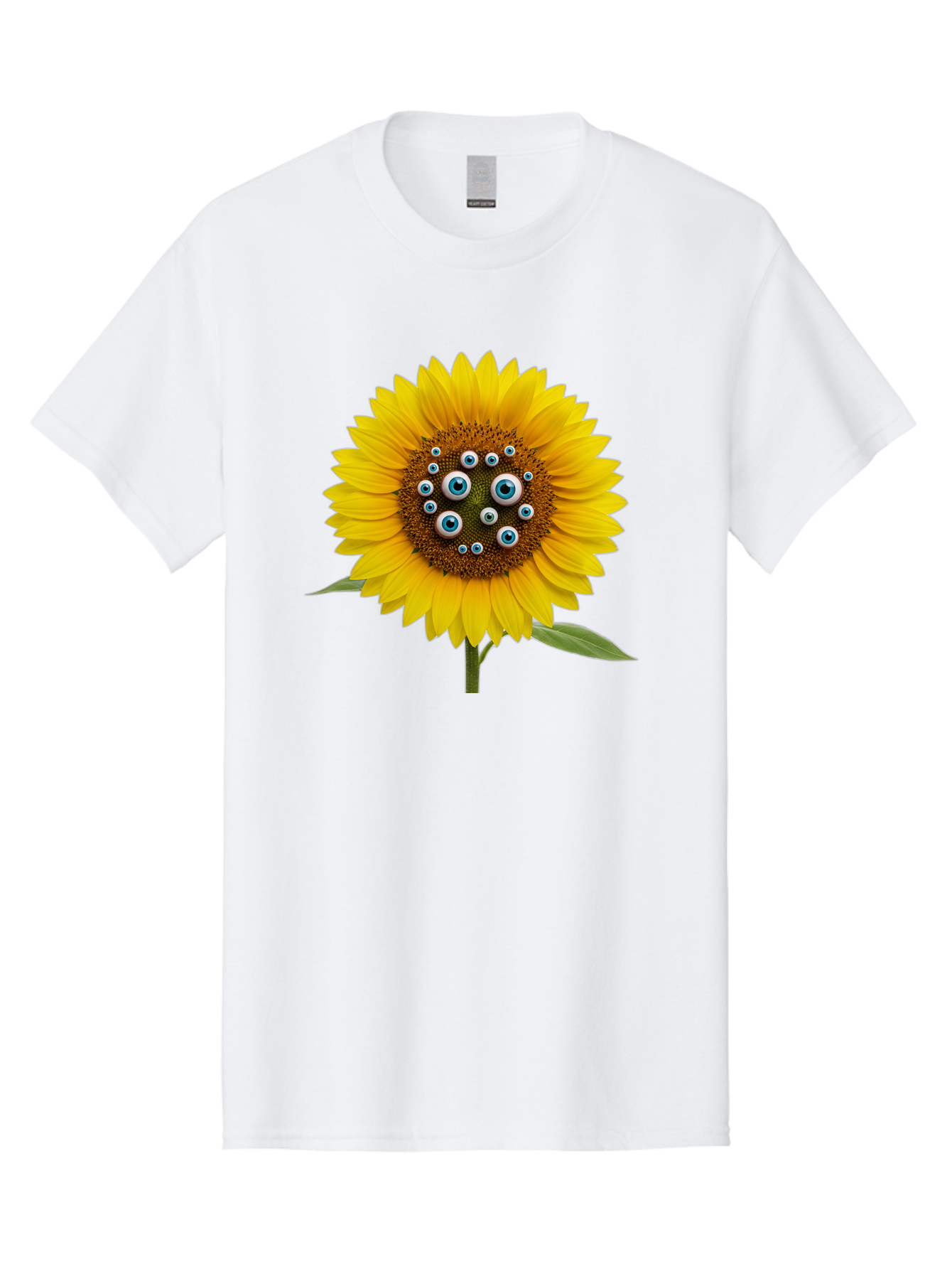 Sunflower-With-Eyes-5 Men'S Graphic Tee, 100% Cotton, Comfortable Casual Summer Wear, Machine Washable, Vintage Camera, Old Camera, Antique Camera, Black Camera, Classic Photography, Photography Equipment, Nostalgic Device, Film Camera, Bag045