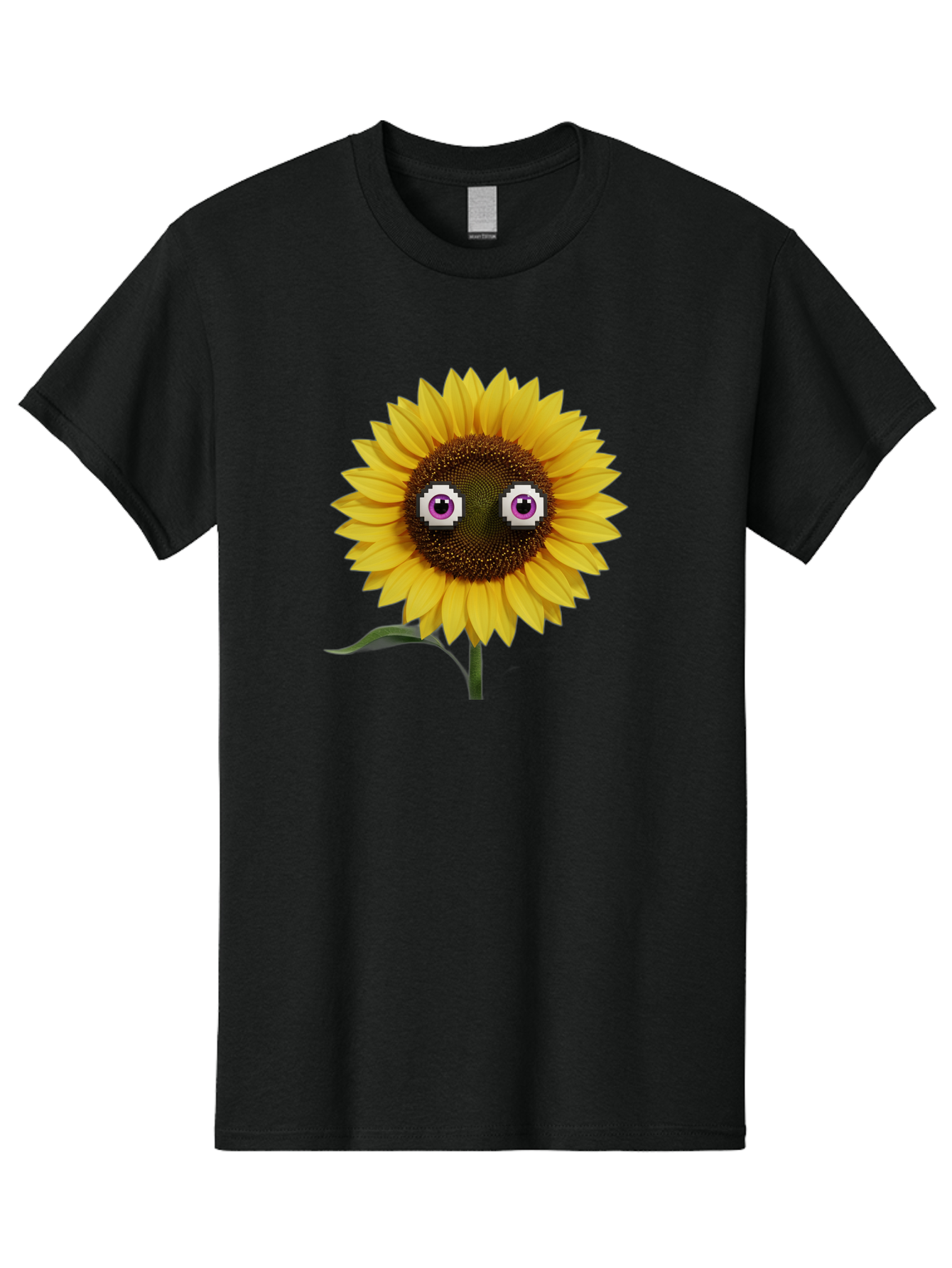 Sunflower-With-Eyes Men'S Graphic Tee, 100% Cotton, Comfortable Casual Summer Wear, Machine Washable, Vintage Camera, Old Camera, Antique Camera, Black Camera, Classic Photography, Photography Equipment, Nostalgic Device, Film Camera, Bag046
