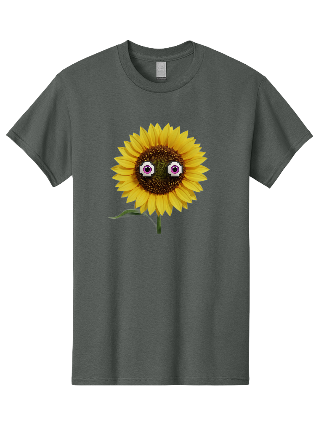Sunflower-With-Eyes Men'S Graphic Tee, 100% Cotton, Comfortable Casual Summer Wear, Machine Washable, Vintage Camera, Old Camera, Antique Camera, Black Camera, Classic Photography, Photography Equipment, Nostalgic Device, Film Camera, Bag046