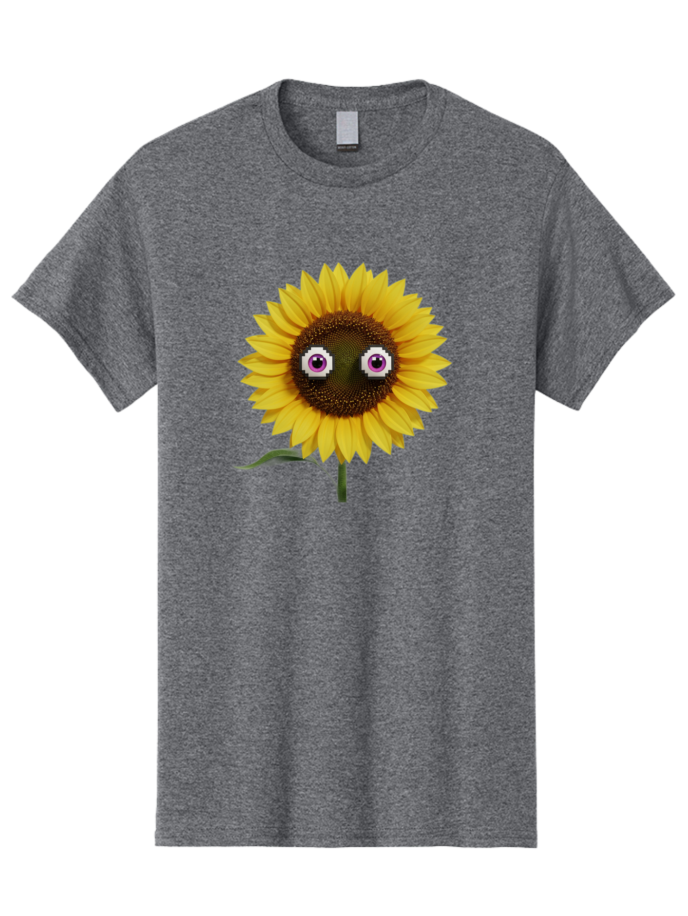 Sunflower-With-Eyes Men'S Graphic Tee, 100% Cotton, Comfortable Casual Summer Wear, Machine Washable, Vintage Camera, Old Camera, Antique Camera, Black Camera, Classic Photography, Photography Equipment, Nostalgic Device, Film Camera, Bag046