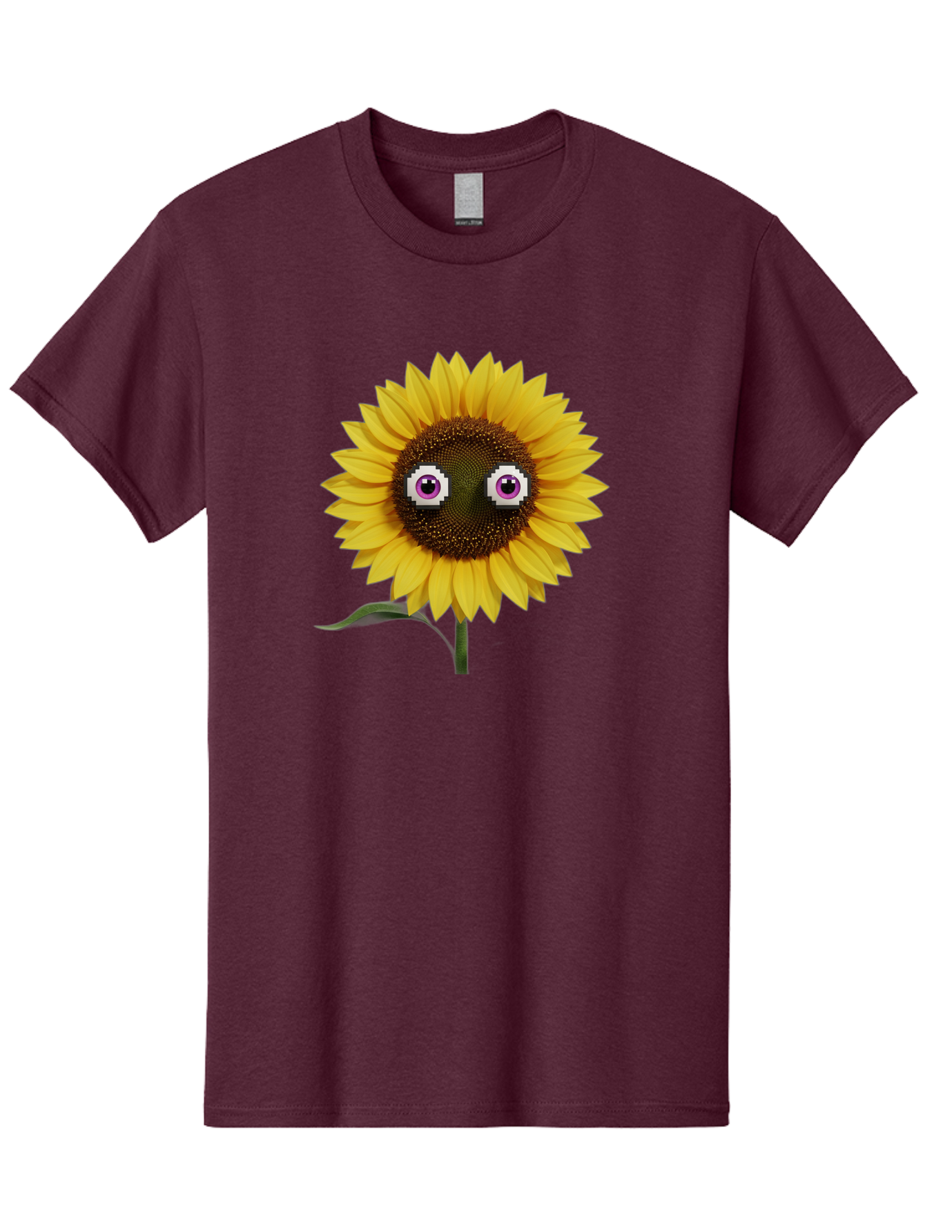 Sunflower-With-Eyes Men'S Graphic Tee, 100% Cotton, Comfortable Casual Summer Wear, Machine Washable, Vintage Camera, Old Camera, Antique Camera, Black Camera, Classic Photography, Photography Equipment, Nostalgic Device, Film Camera, Bag046