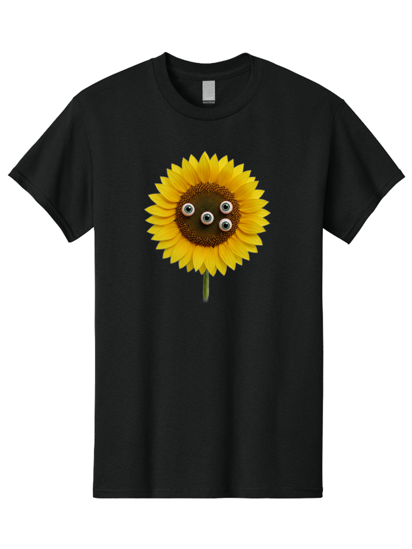 Sunflower-With-Googly-Eyes Men'S Graphic Tee, 100% Cotton, Comfortable Casual Summer Wear, Machine Washable, Vintage Camera, Old Camera, Antique Camera, Black Camera, Classic Photography, Photography Equipment, Nostalgic Device, Film Camera, Bag047