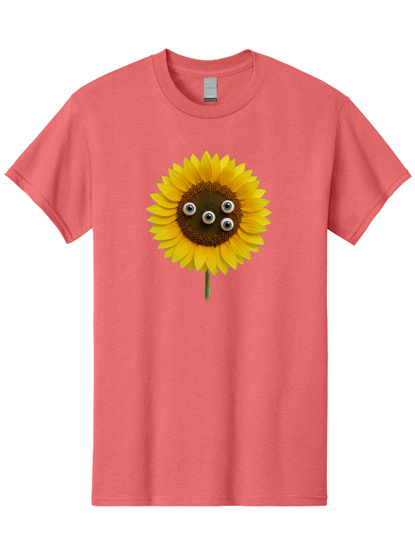 Sunflower-With-Googly-Eyes Men'S Graphic Tee, 100% Cotton, Comfortable Casual Summer Wear, Machine Washable, Vintage Camera, Old Camera, Antique Camera, Black Camera, Classic Photography, Photography Equipment, Nostalgic Device, Film Camera, Bag047